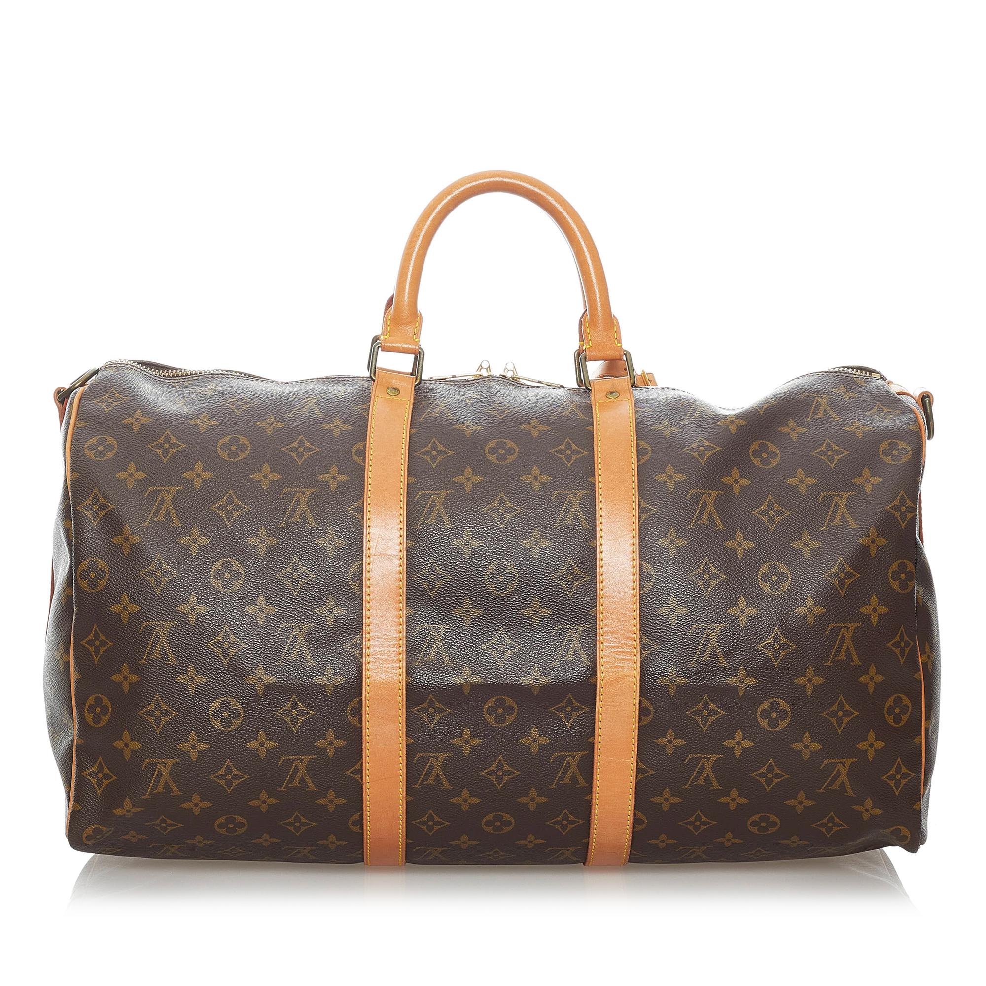 Louis Vuitton Monogram Keepall Bandouliere 50 (SHG-30451)