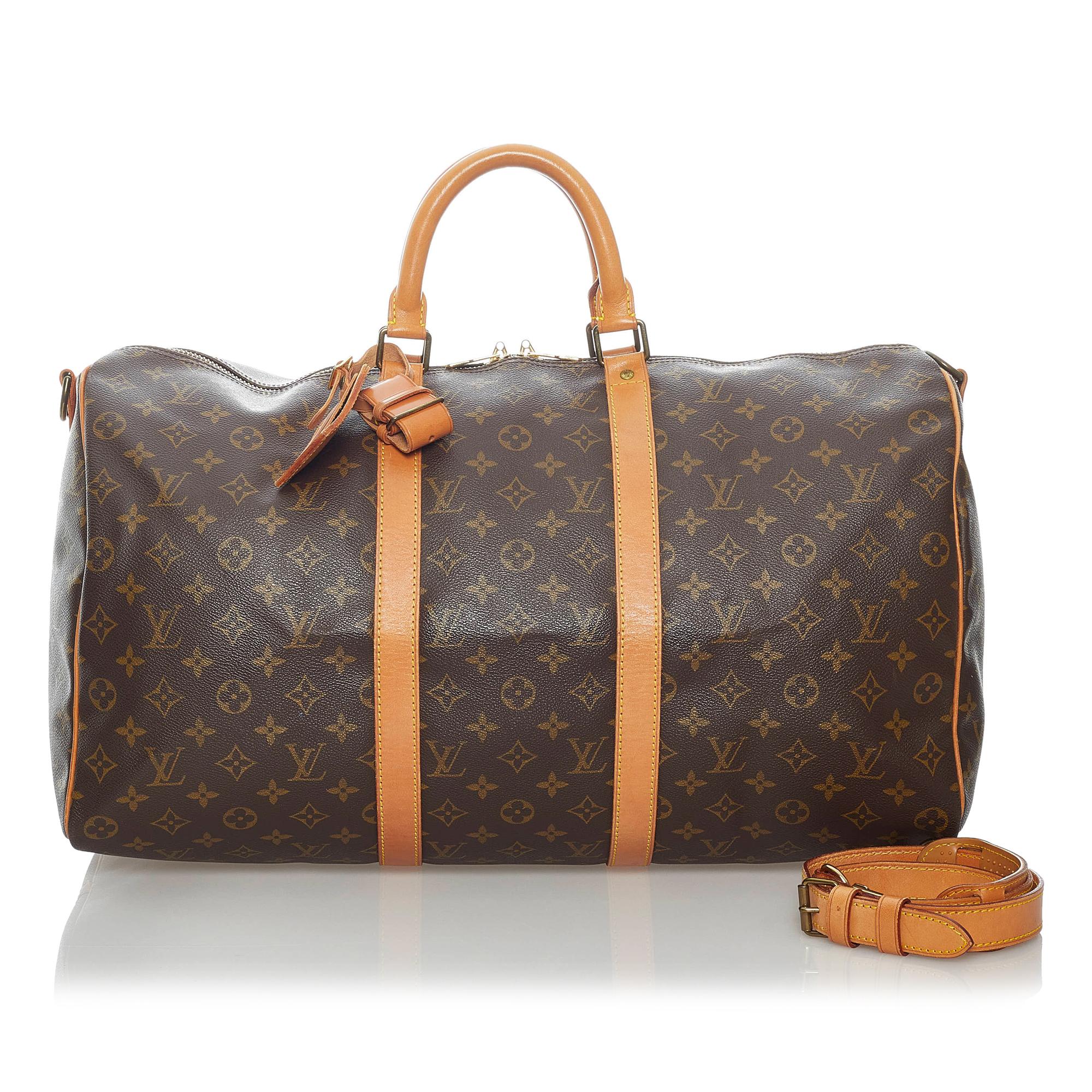Louis Vuitton Monogram Keepall Bandouliere 50 (SHG-30451)