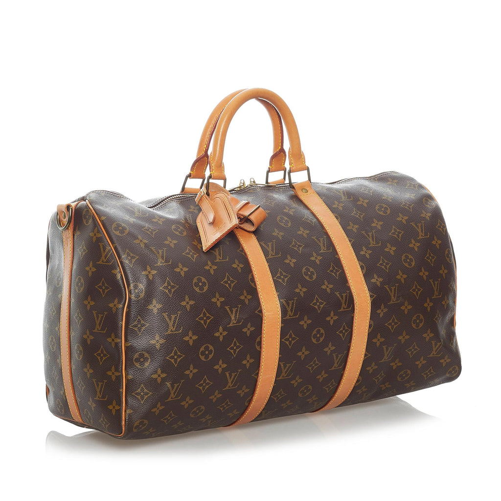 Louis Vuitton Monogram Keepall Bandouliere 50 (SHG-30451)
