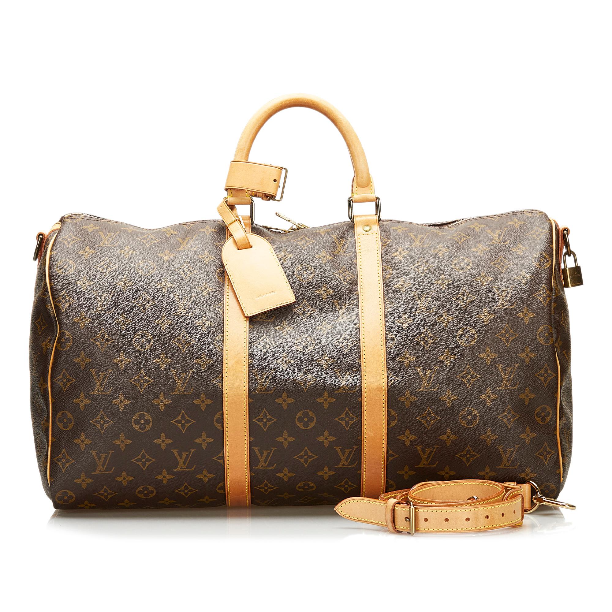 Louis Vuitton Monogram Keepall Bandouliere 50 (SHG-36057)