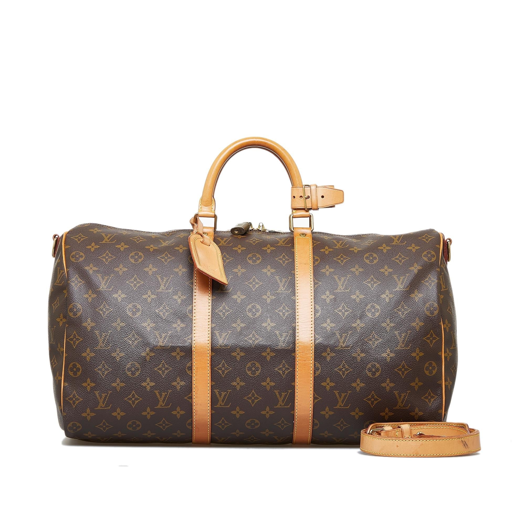 Louis Vuitton Monogram Keepall Bandouliere 50 (SHG-MfhtUh)