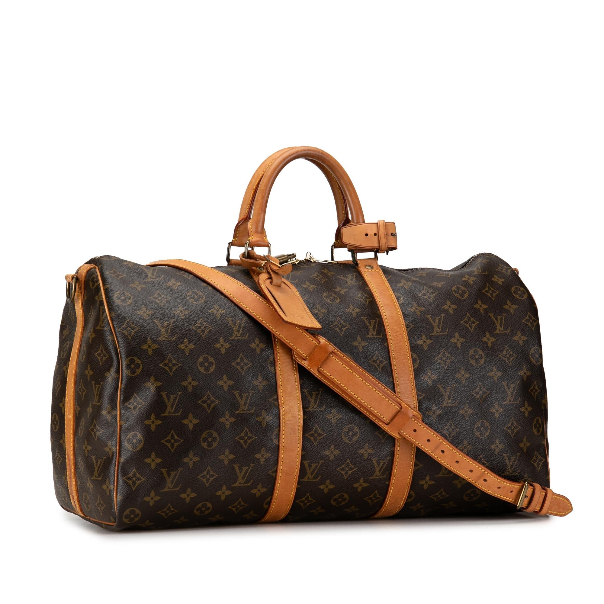 Louis Vuitton Monogram Keepall Bandouliere 50 (SHG-appIPu)