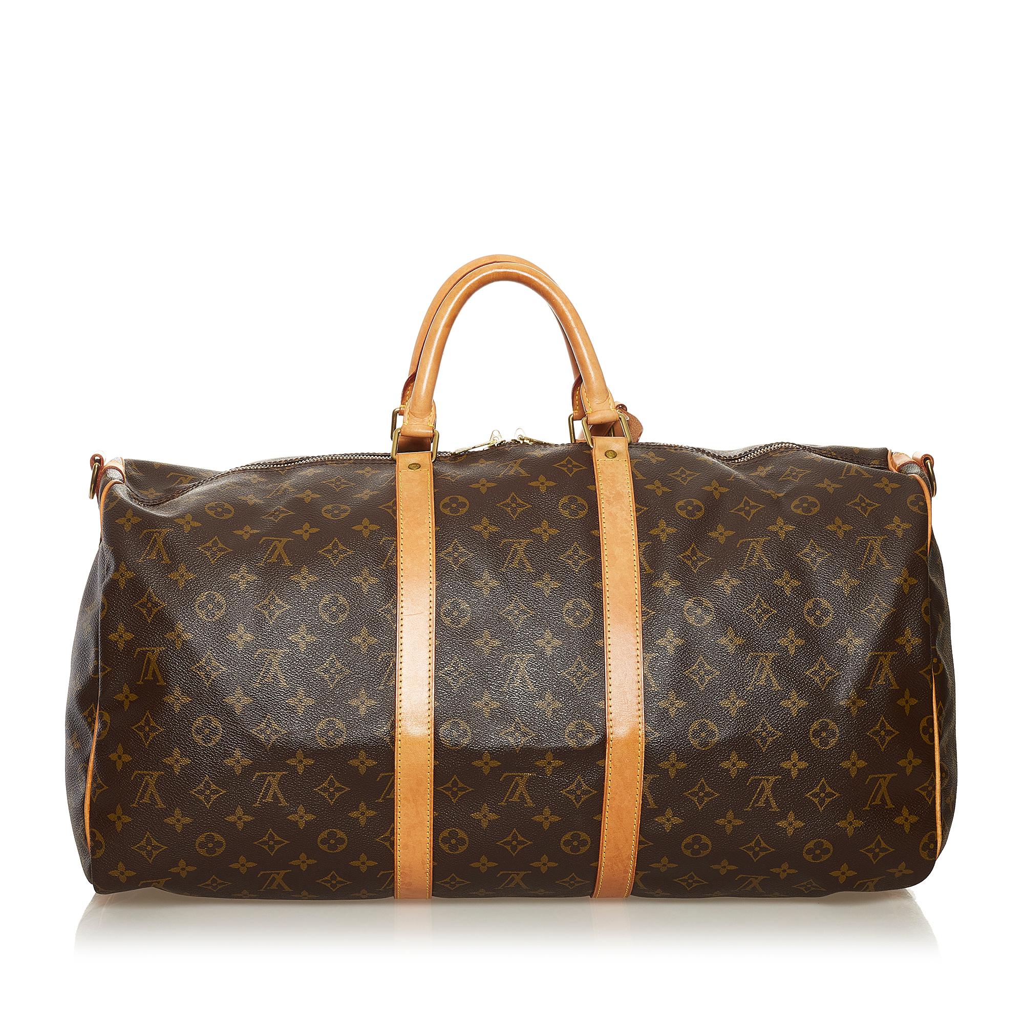 Louis Vuitton Monogram Keepall Bandouliere 55 (SHG-34911)
