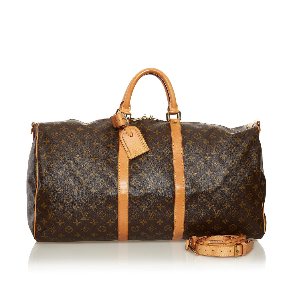 Louis Vuitton Monogram Keepall Bandouliere 55 (SHG-34911)