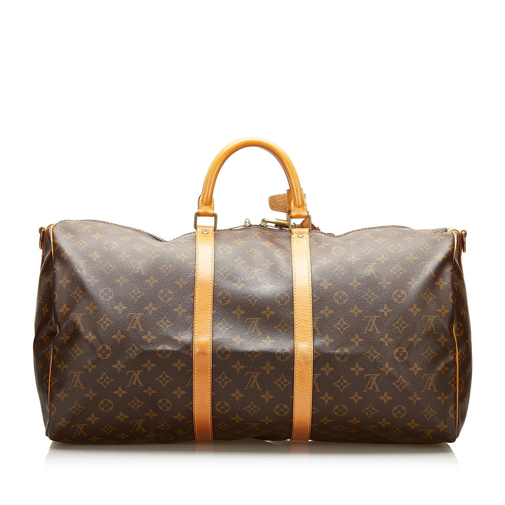 Louis Vuitton Monogram Keepall Bandouliere 55 (SHG-35667)