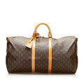 Louis Vuitton Monogram Keepall Bandouliere 55 (SHG-35667)