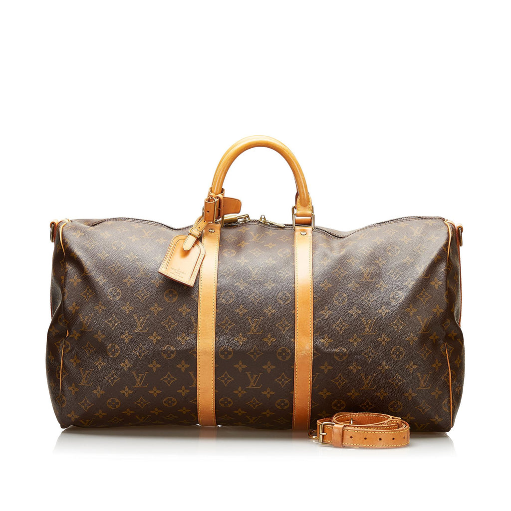 Louis Vuitton Monogram Keepall Bandouliere 55 (SHG-35667)