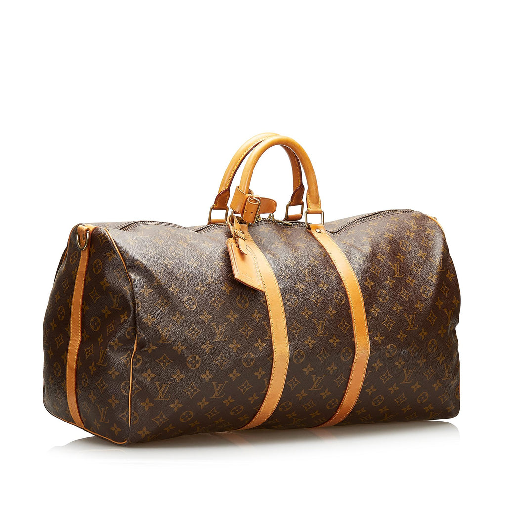 Louis Vuitton Monogram Keepall Bandouliere 55 (SHG-35667)