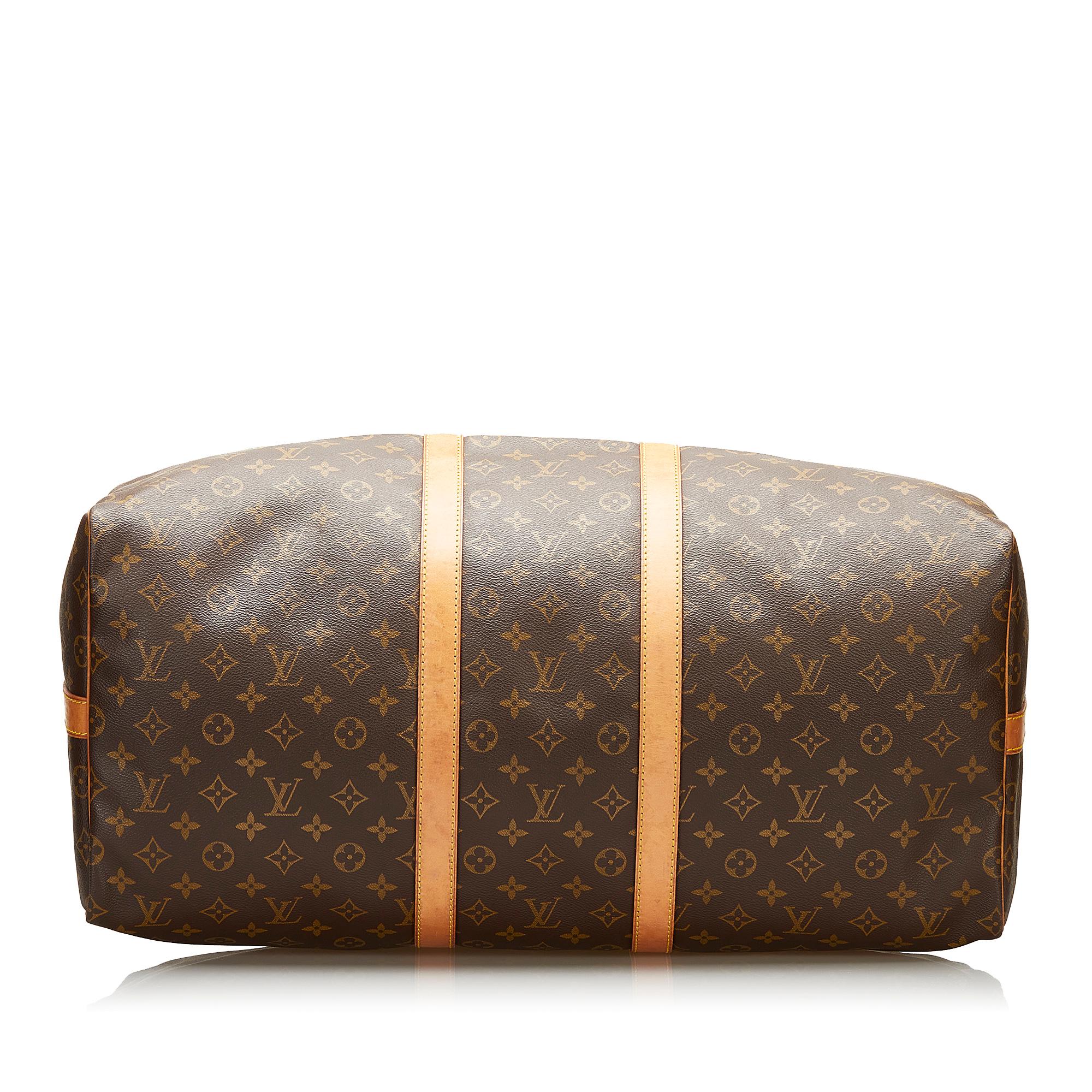Louis Vuitton Monogram Keepall Bandouliere 55 (SHG-35784)