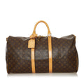 Louis Vuitton Monogram Keepall Bandouliere 55 (SHG-35829)