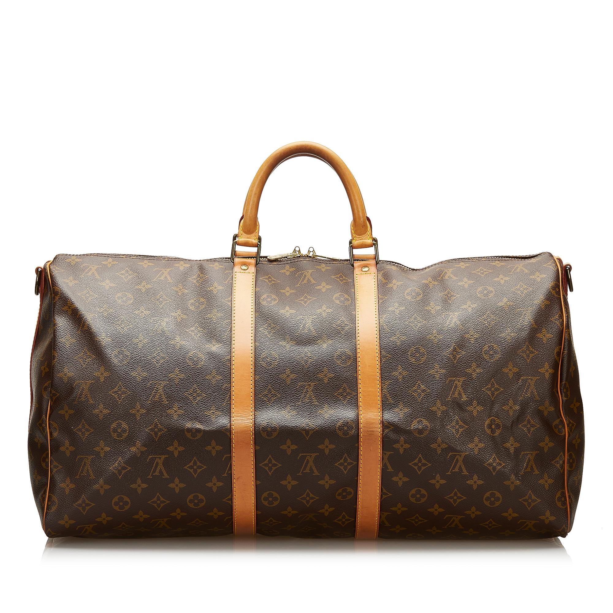 Louis Vuitton Monogram Keepall Bandouliere 55 (SHG-35915)