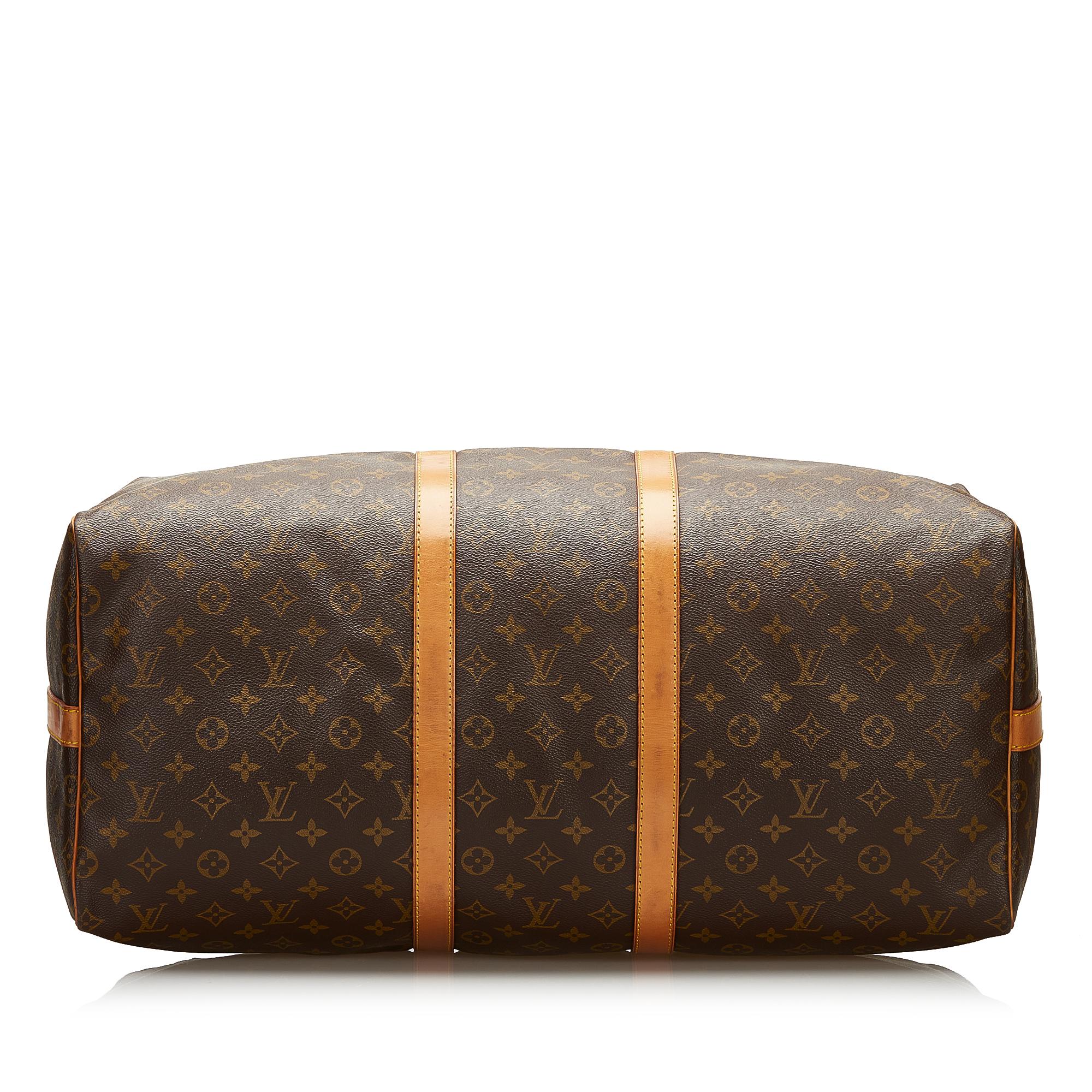Louis Vuitton Monogram Keepall Bandouliere 55 (SHG-35915)