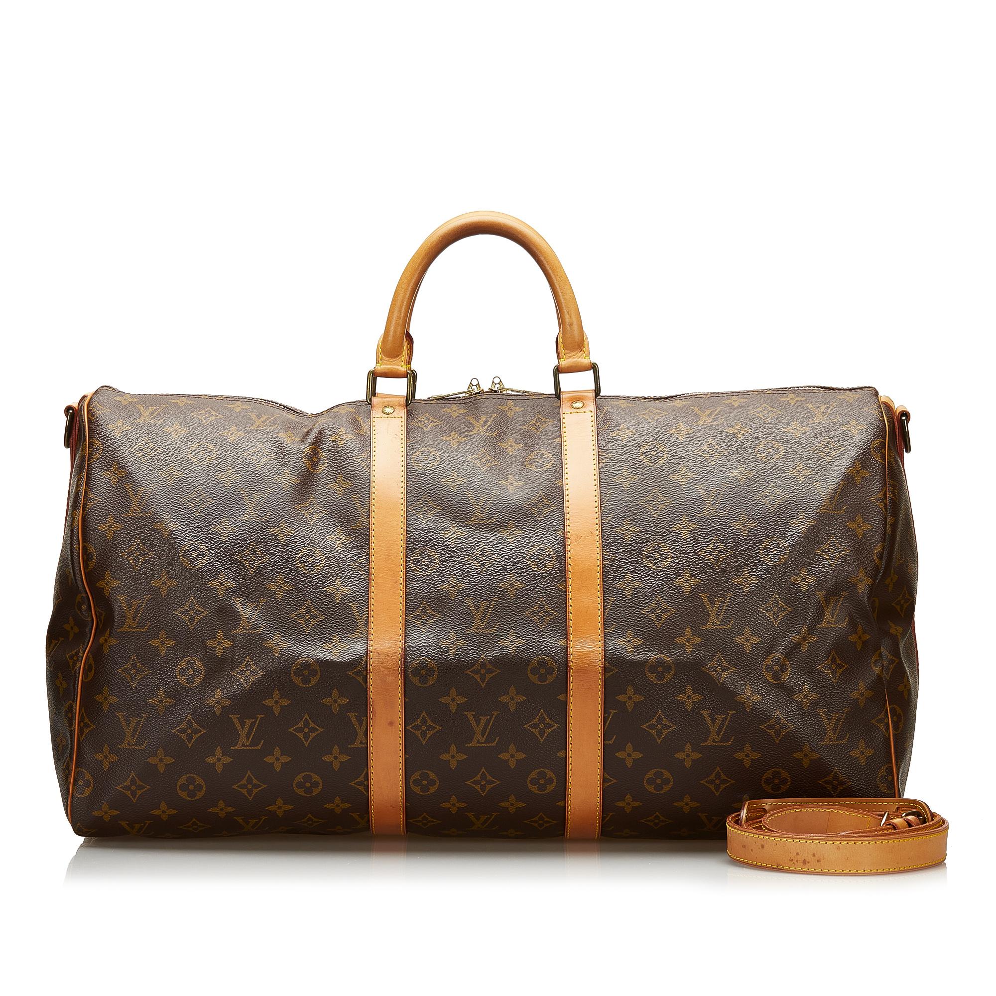 Louis Vuitton Monogram Keepall Bandouliere 55 (SHG-35915)