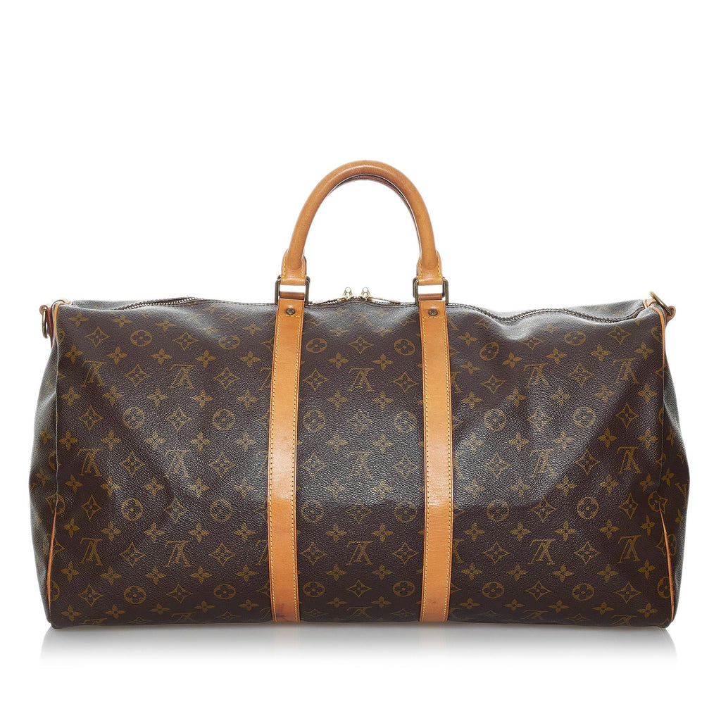 Louis Vuitton Monogram Keepall Bandouliere 55 (SHG-35836)