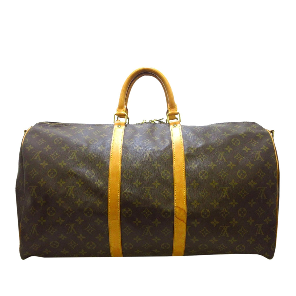 Louis Vuitton Monogram Keepall Bandouliere 55 (SHG-36013)