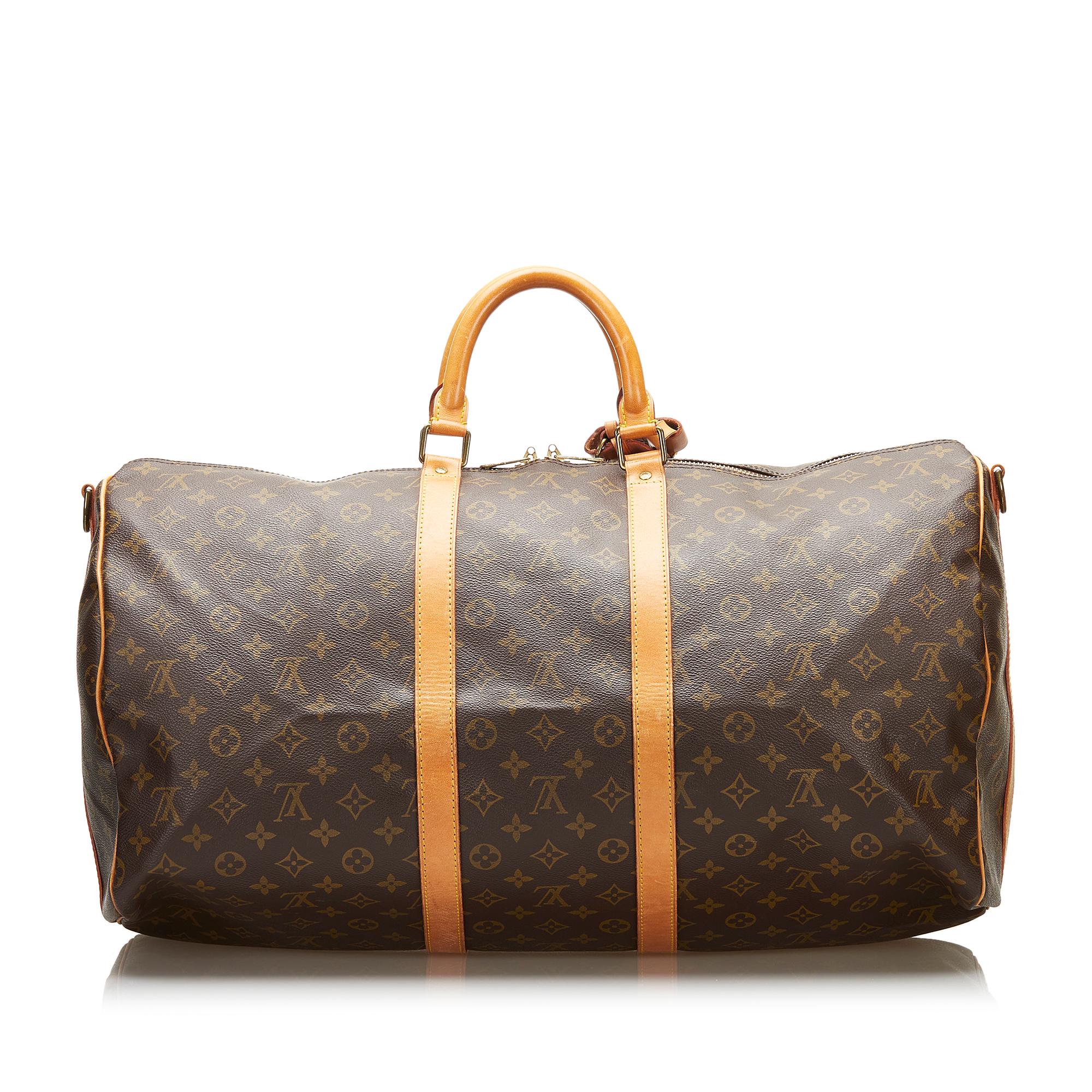 Louis Vuitton Monogram Keepall Bandouliere 55 (SHG-36269)