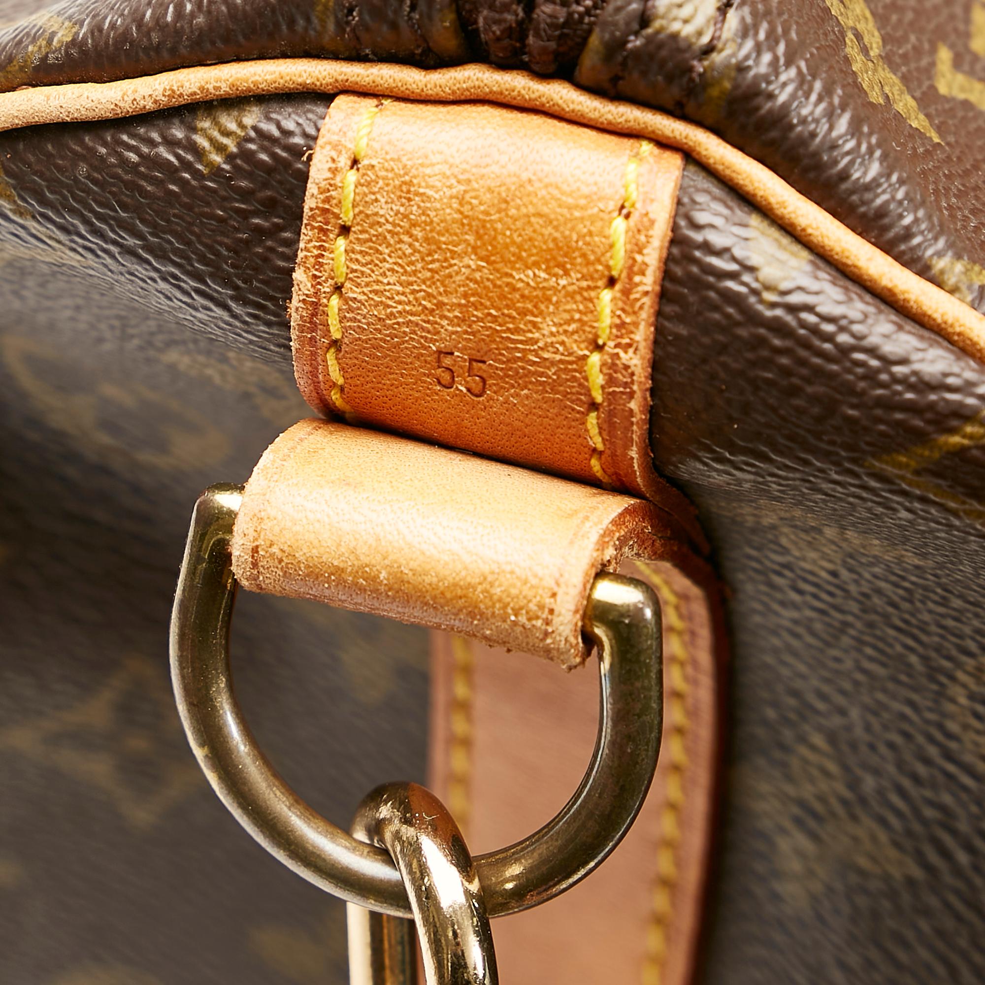 Louis Vuitton Monogram Keepall Bandouliere 55 (SHG-36269)