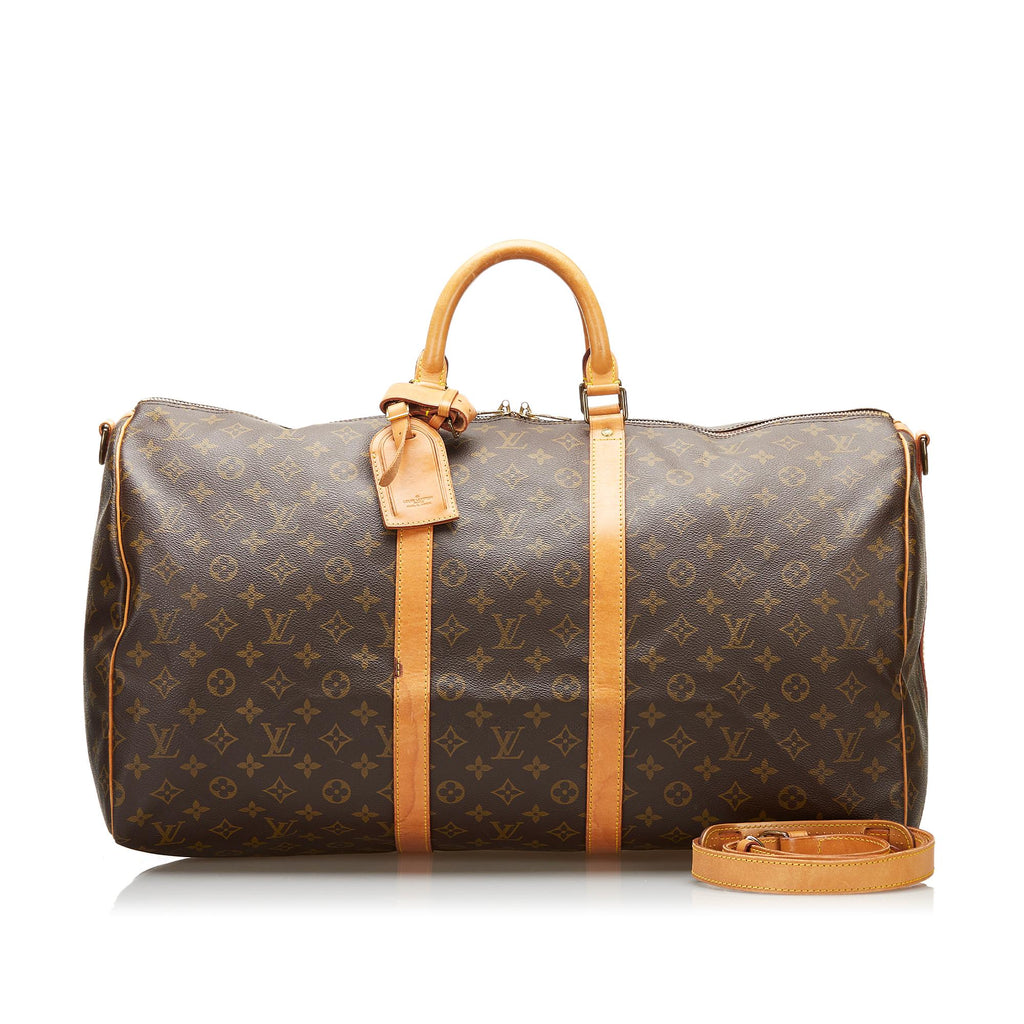 Louis Vuitton Monogram Keepall Bandouliere 55 (SHG-36269)
