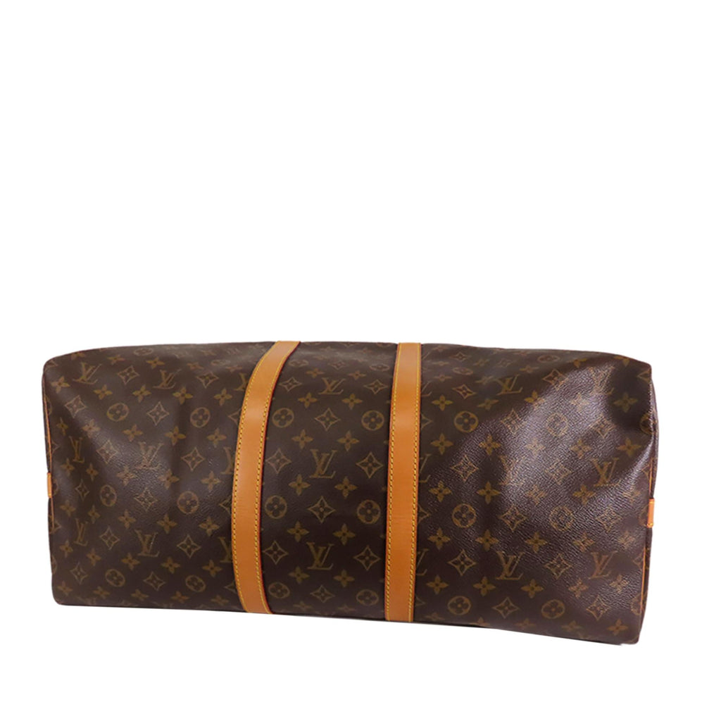 Louis Vuitton Monogram Keepall Bandouliere 55 (SHG-36358)