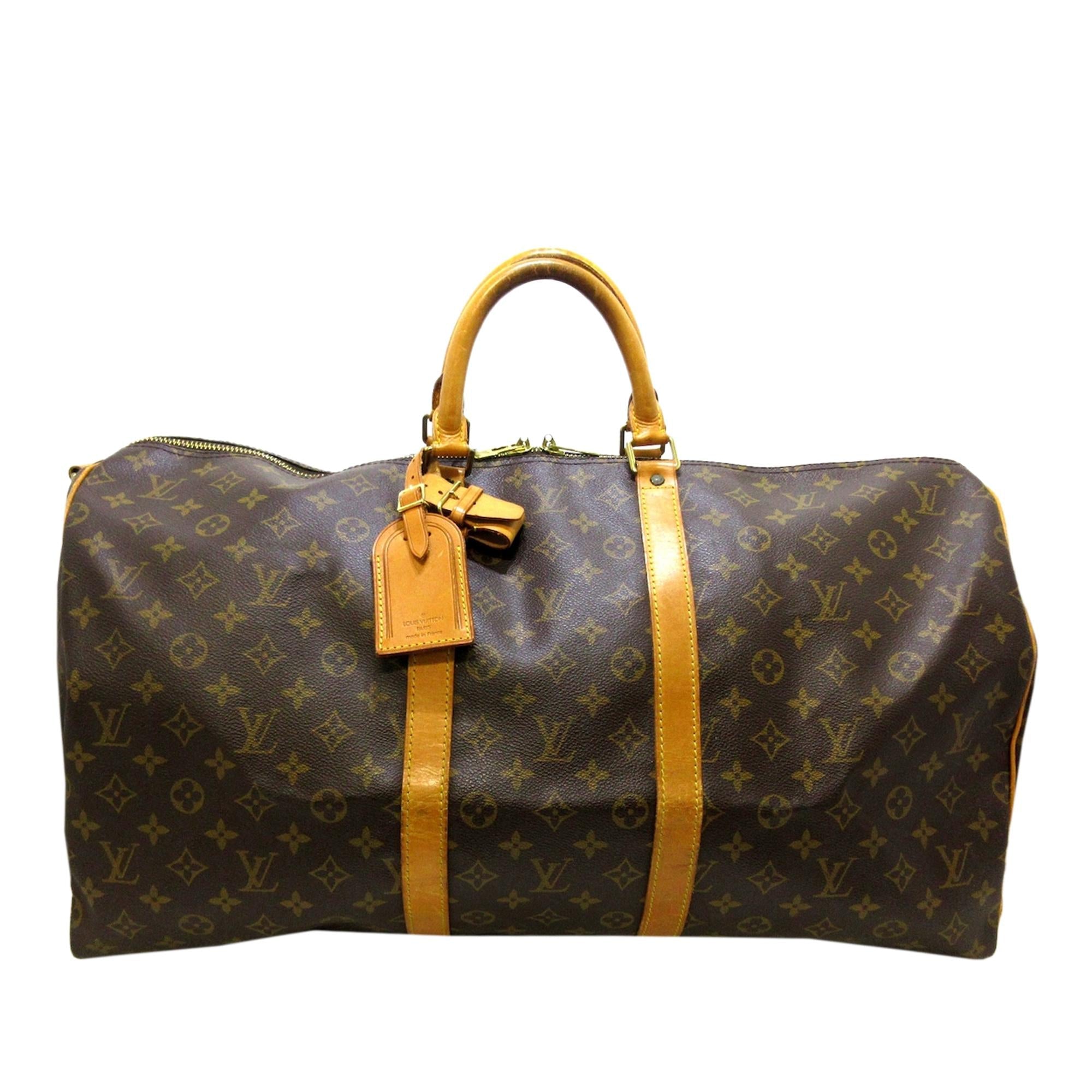 Louis Vuitton Monogram Keepall Bandouliere 55 (SHG-36468)