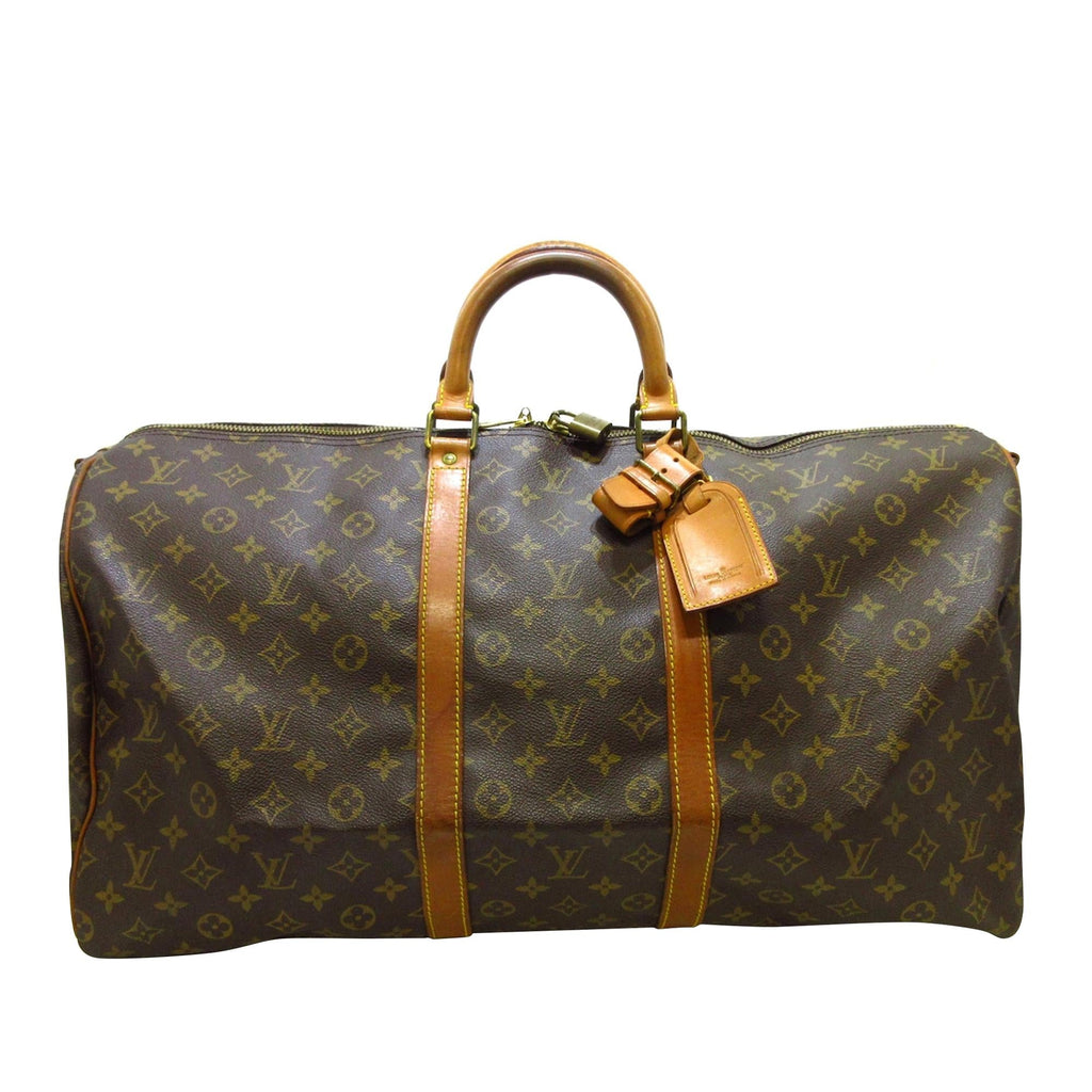 Louis Vuitton Monogram Keepall Bandouliere 55 (SHG-36478)