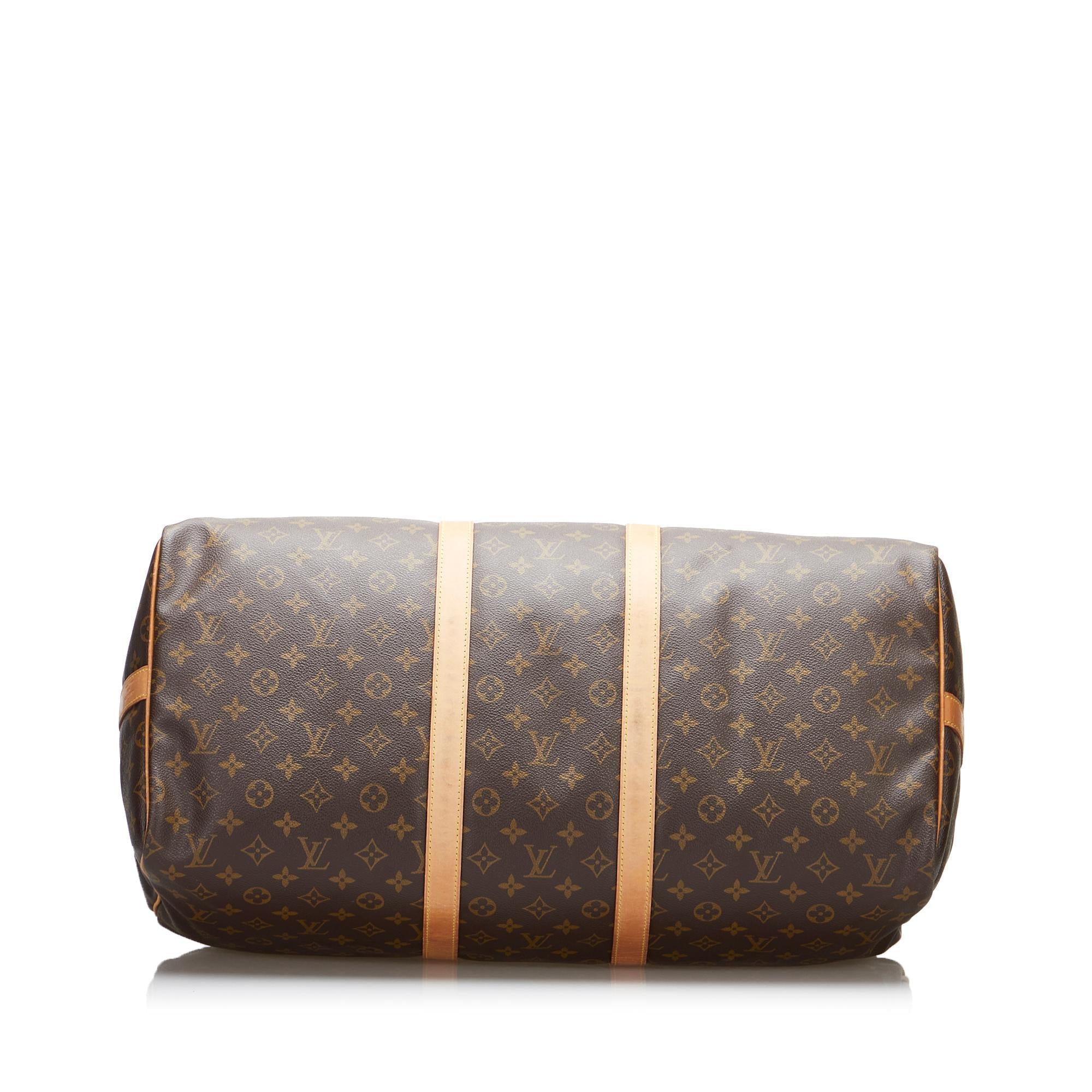 Louis Vuitton Monogram Keepall Bandouliere 55 (SHG-c8L9T8)