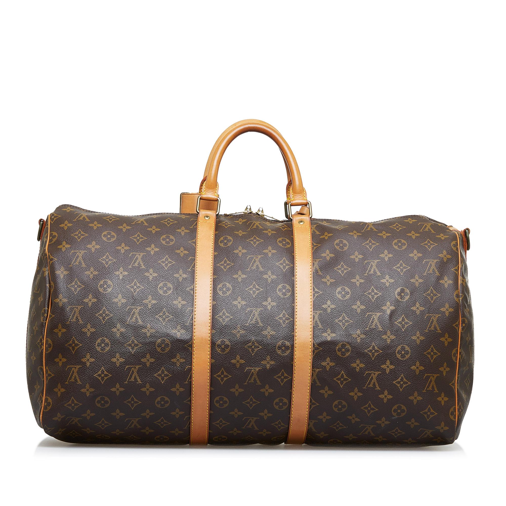 Louis Vuitton Monogram Keepall Bandouliere 55 (SHG-rXqYWS)