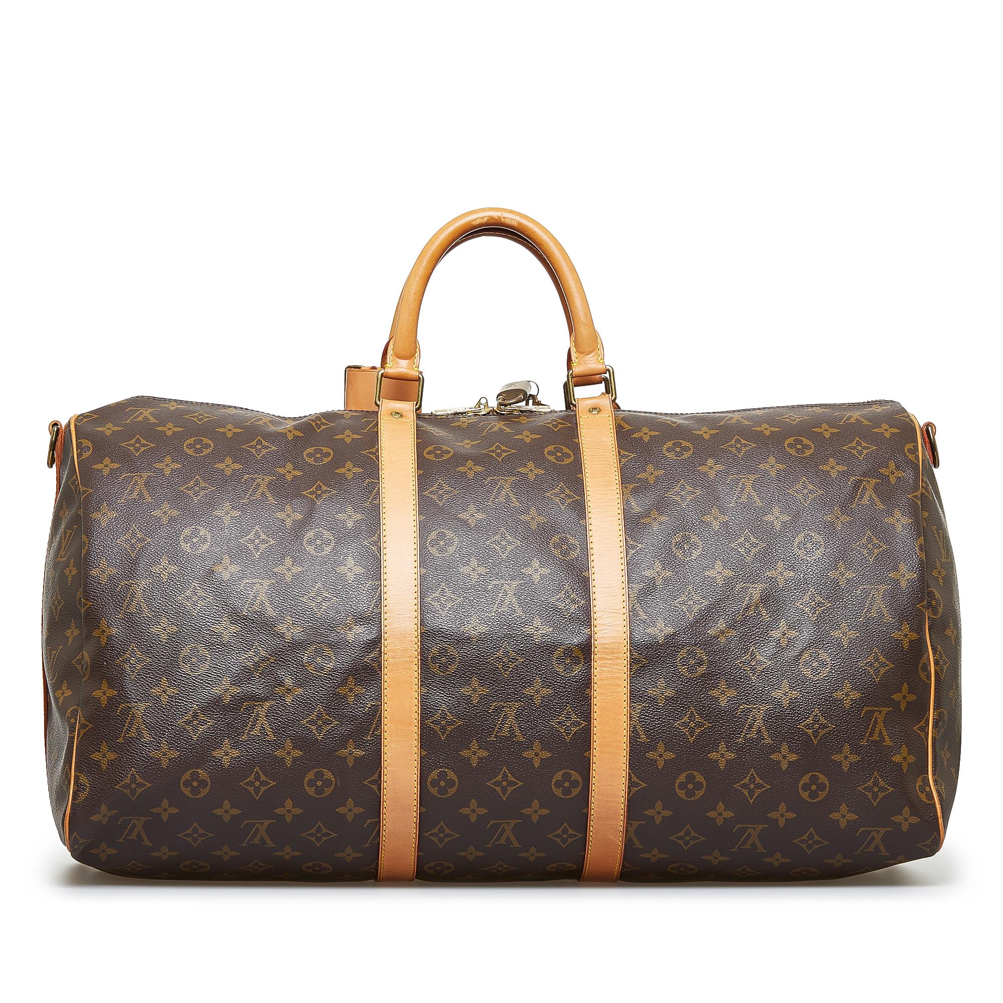 Louis Vuitton Monogram Keepall Bandouliere 55 (SHG-2Y842B)