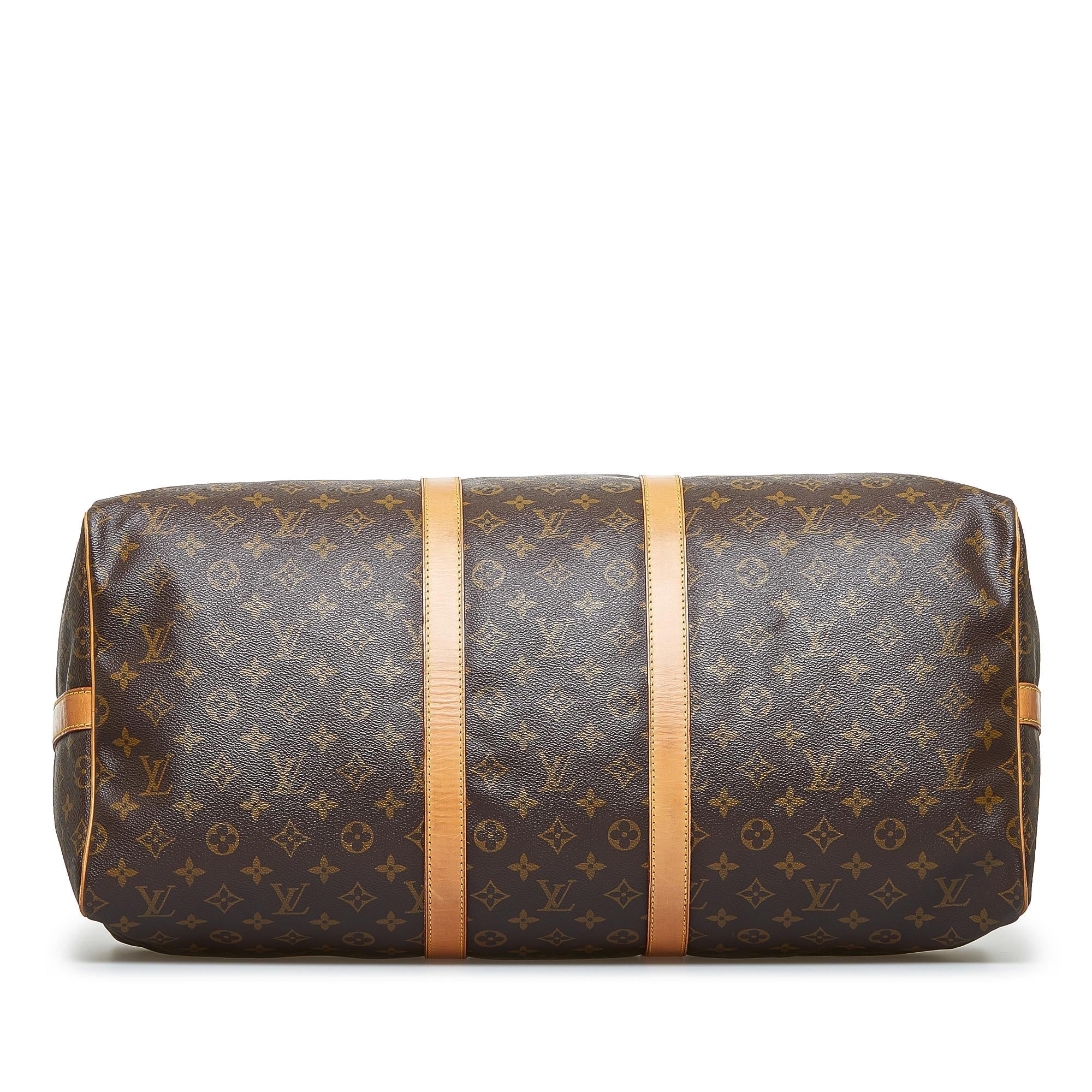 Louis Vuitton Monogram Keepall Bandouliere 55 (SHG-2Y842B)