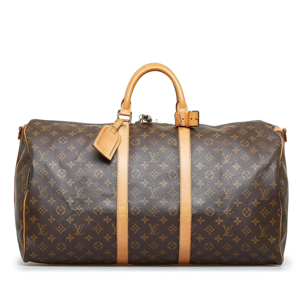 Louis Vuitton Monogram Keepall Bandouliere 55 (SHG-2Y842B)