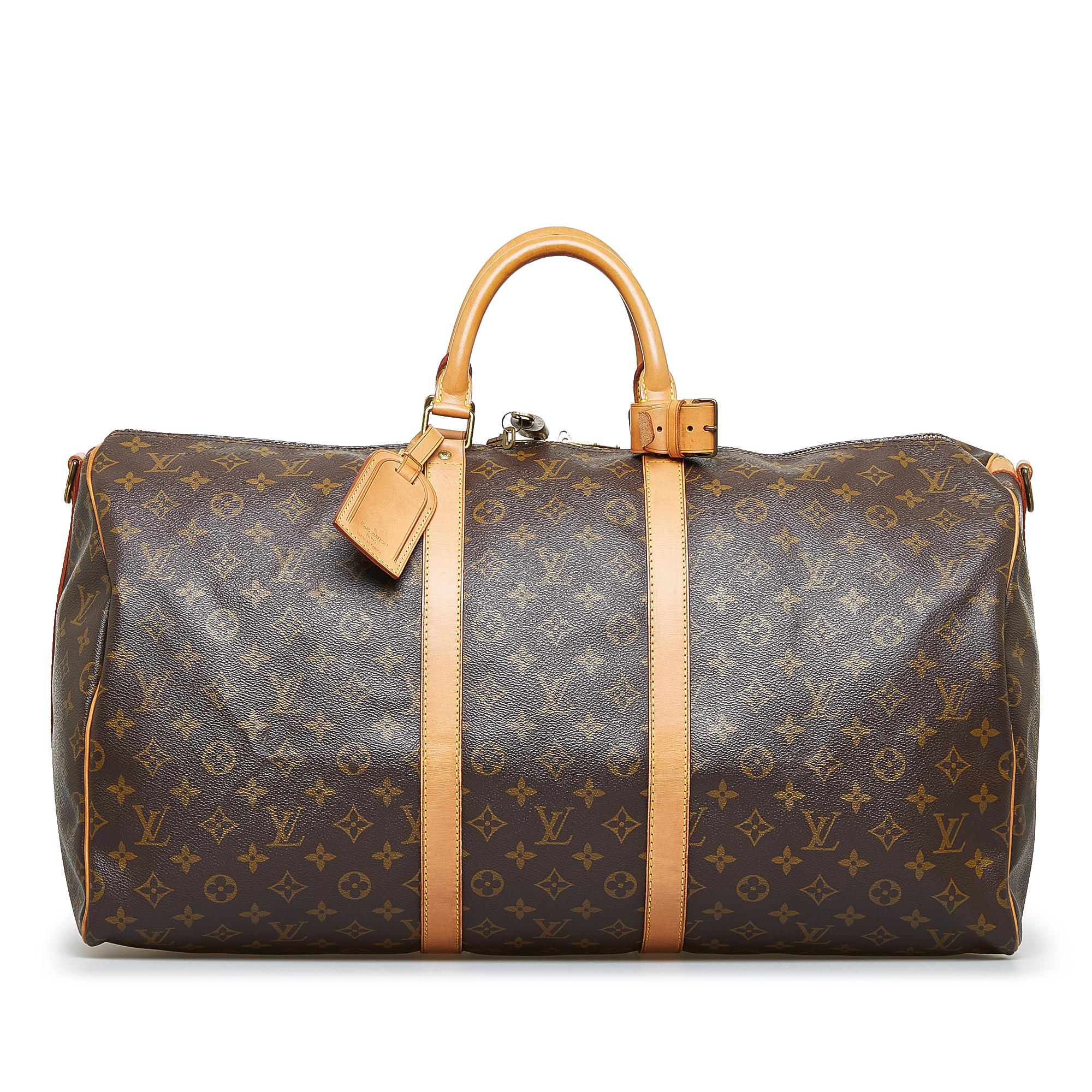 Louis Vuitton Monogram Keepall Bandouliere 55 (SHG-2Y842B)