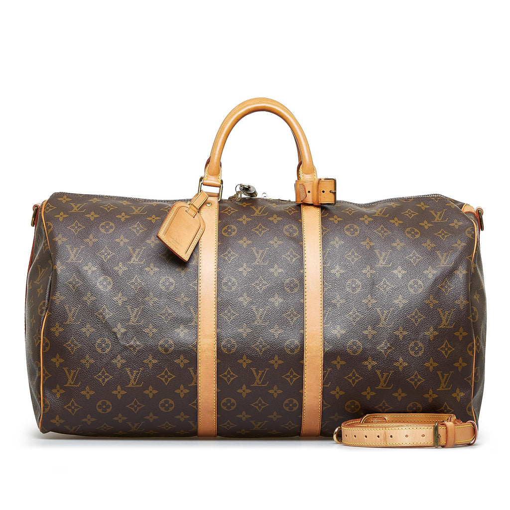 Louis Vuitton Monogram Keepall Bandouliere 55 (SHG-2Y842B)