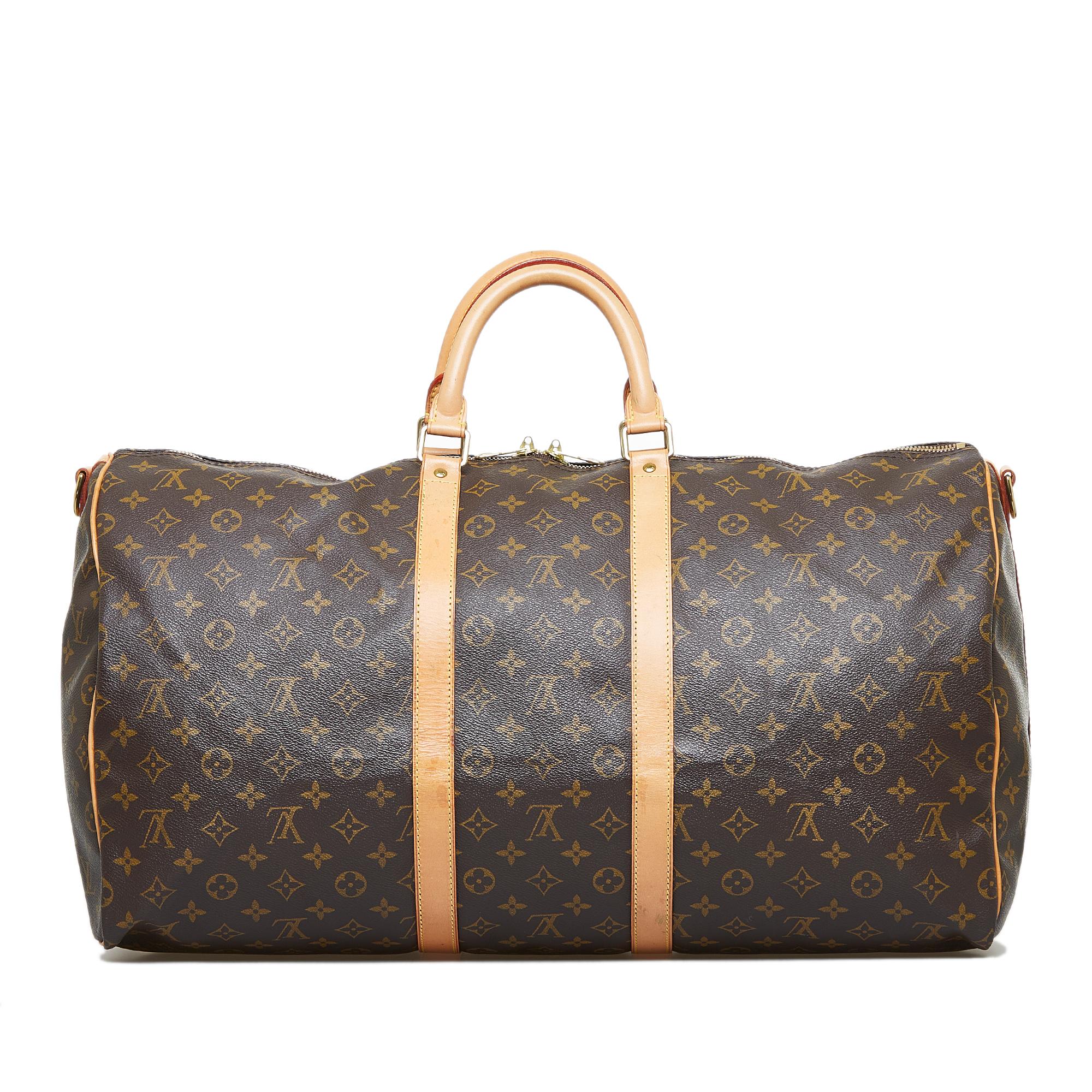 Louis Vuitton Monogram Keepall Bandouliere 55 (SHG-SAmJct)