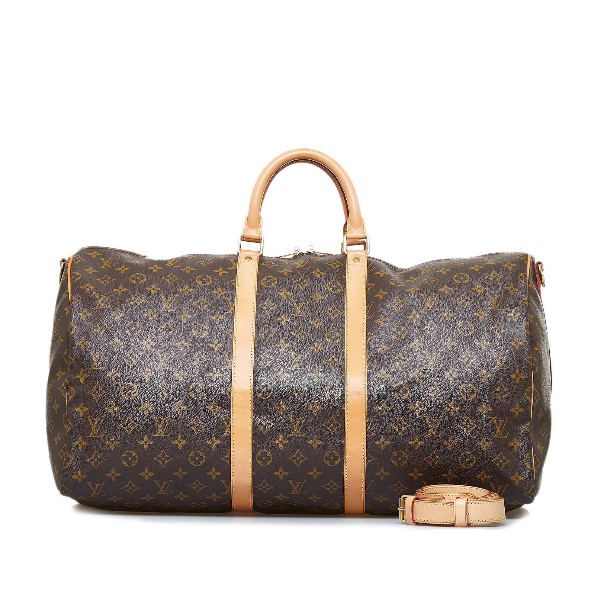 Louis Vuitton Monogram Keepall Bandouliere 55 (SHG-SAmJct)