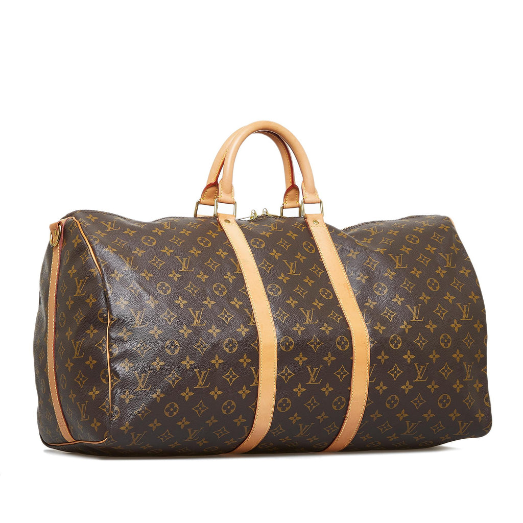 Louis Vuitton Monogram Keepall Bandouliere 55 (SHG-SAmJct)