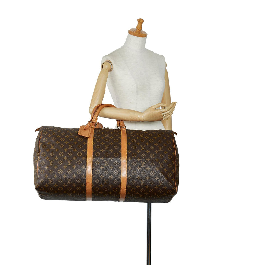 Louis Vuitton Monogram Keepall Bandouliere 55 (SHG-1GvtoF)