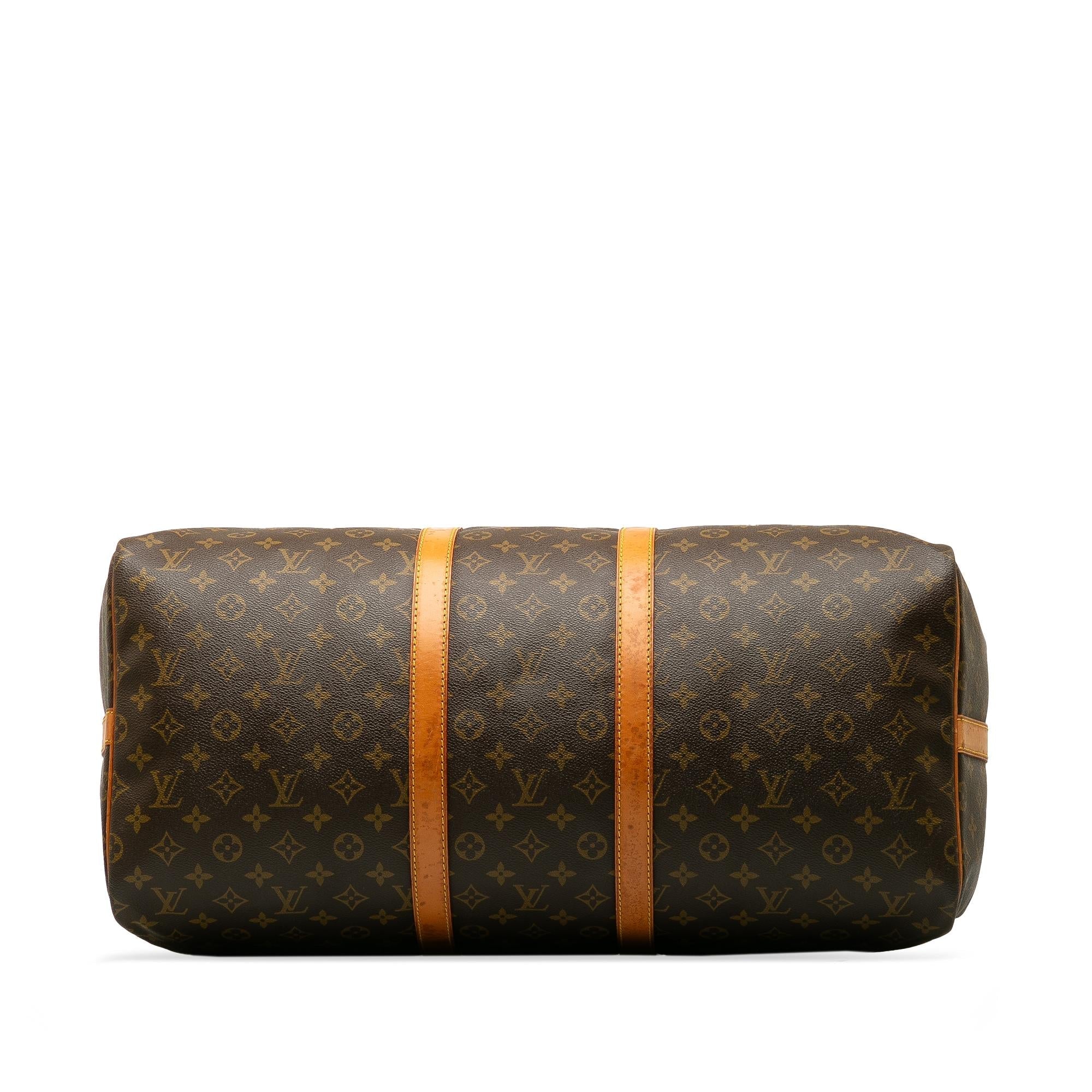 Louis Vuitton Monogram Keepall Bandouliere 55 (SHG-52Wj6V)