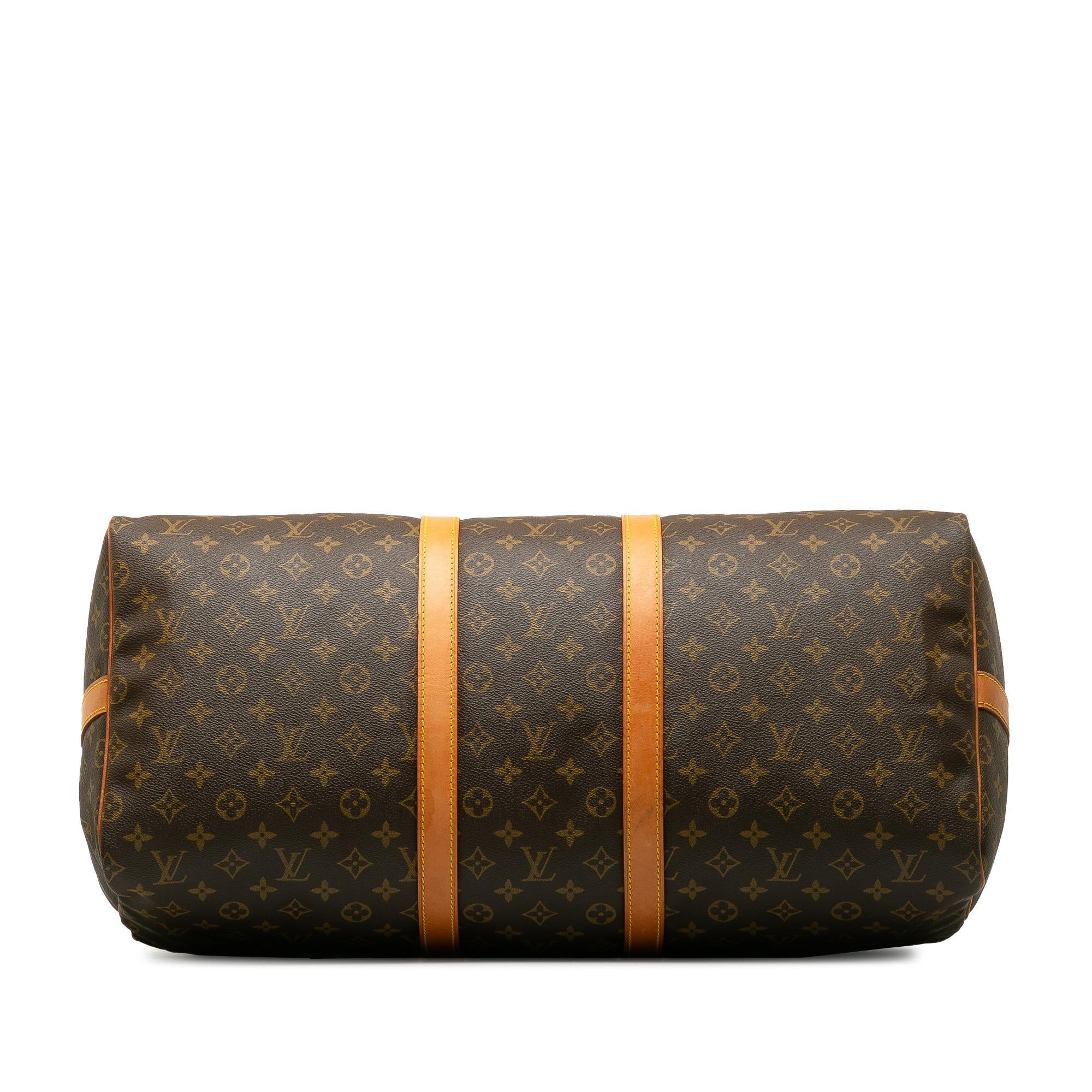 Louis Vuitton Monogram Keepall Bandouliere 55 (SHG-IAsAs7)