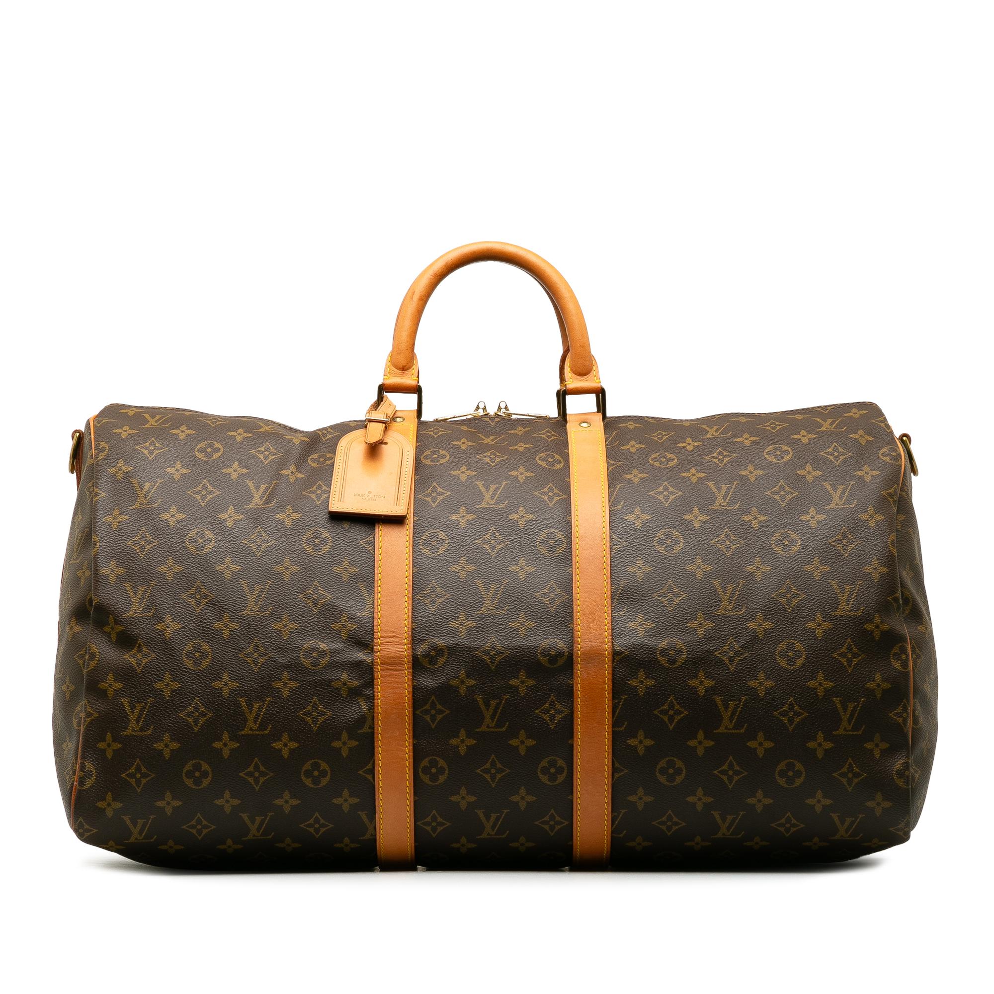 Louis Vuitton Monogram Keepall Bandouliere 55 (SHG-IAsAs7)