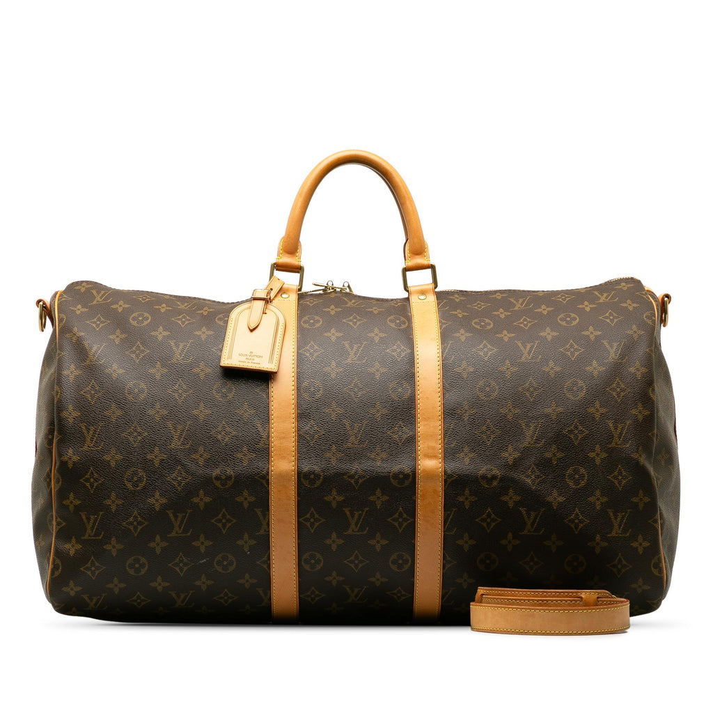 Louis Vuitton Monogram Keepall Bandouliere 55 (SHG-ulnRHl)