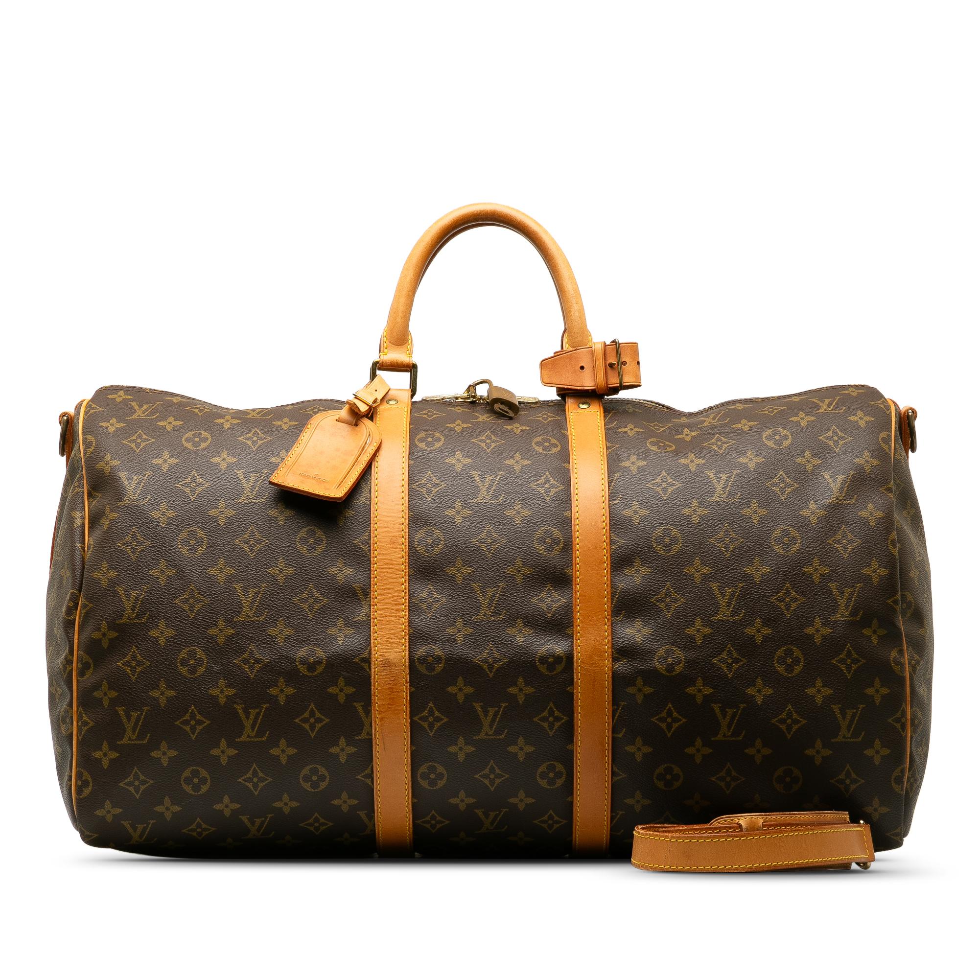 Louis Vuitton Monogram Keepall Bandouliere 55 (SHG-0hpYba)