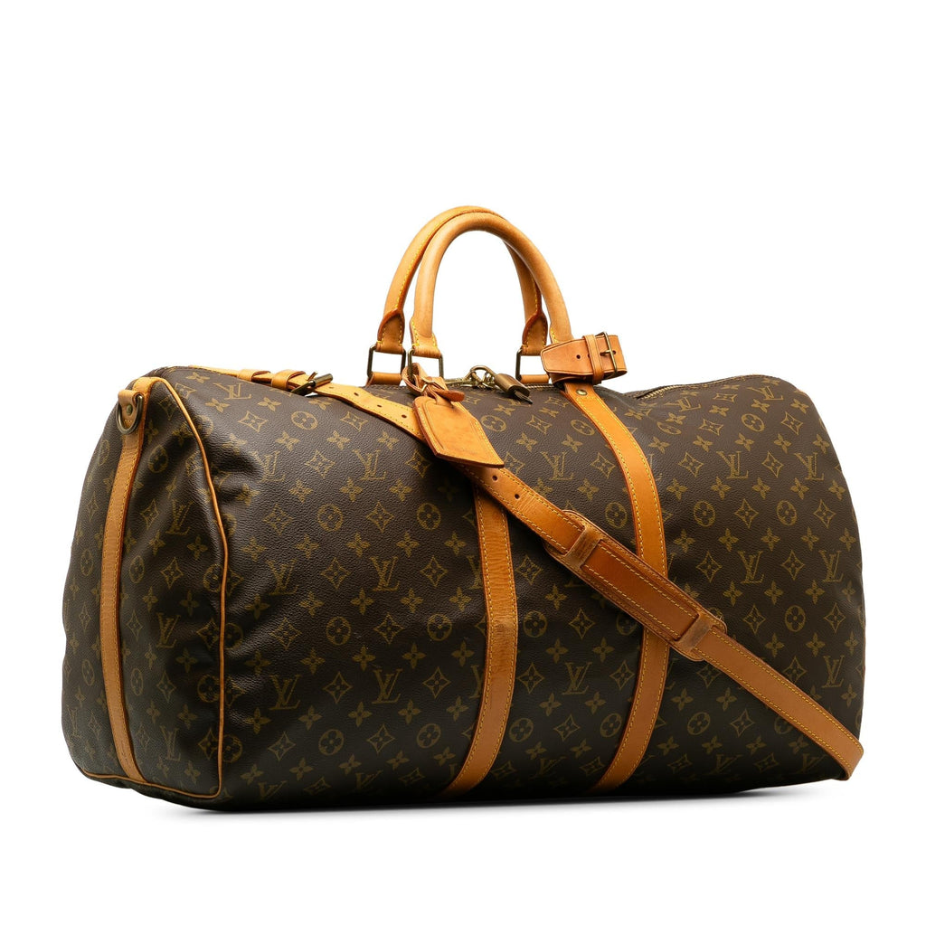 Louis Vuitton Monogram Keepall Bandouliere 55 (SHG-0hpYba)