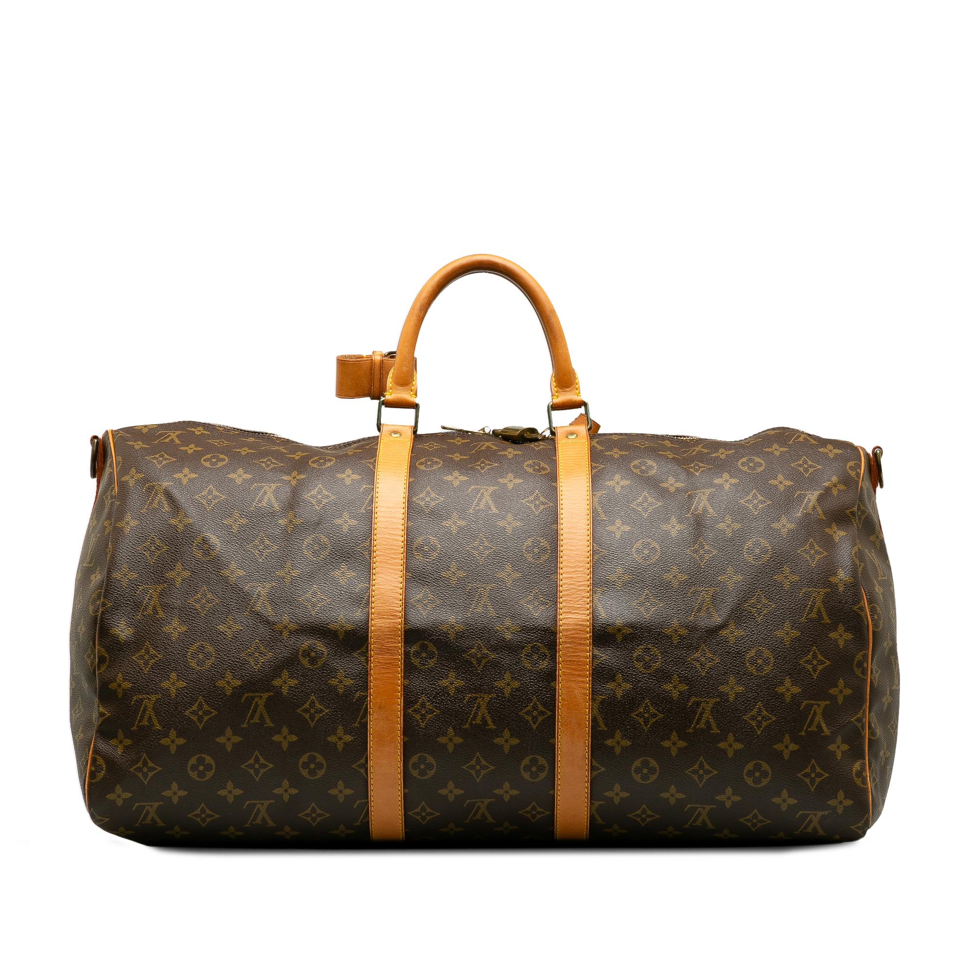 Louis Vuitton Monogram Keepall Bandouliere 55 (SHG-DSlmLs)
