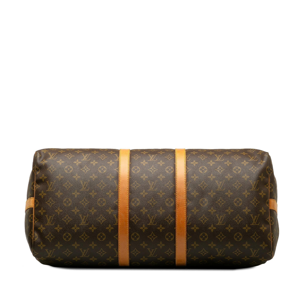 Louis Vuitton Monogram Keepall Bandouliere 55 (SHG-DSlmLs)
