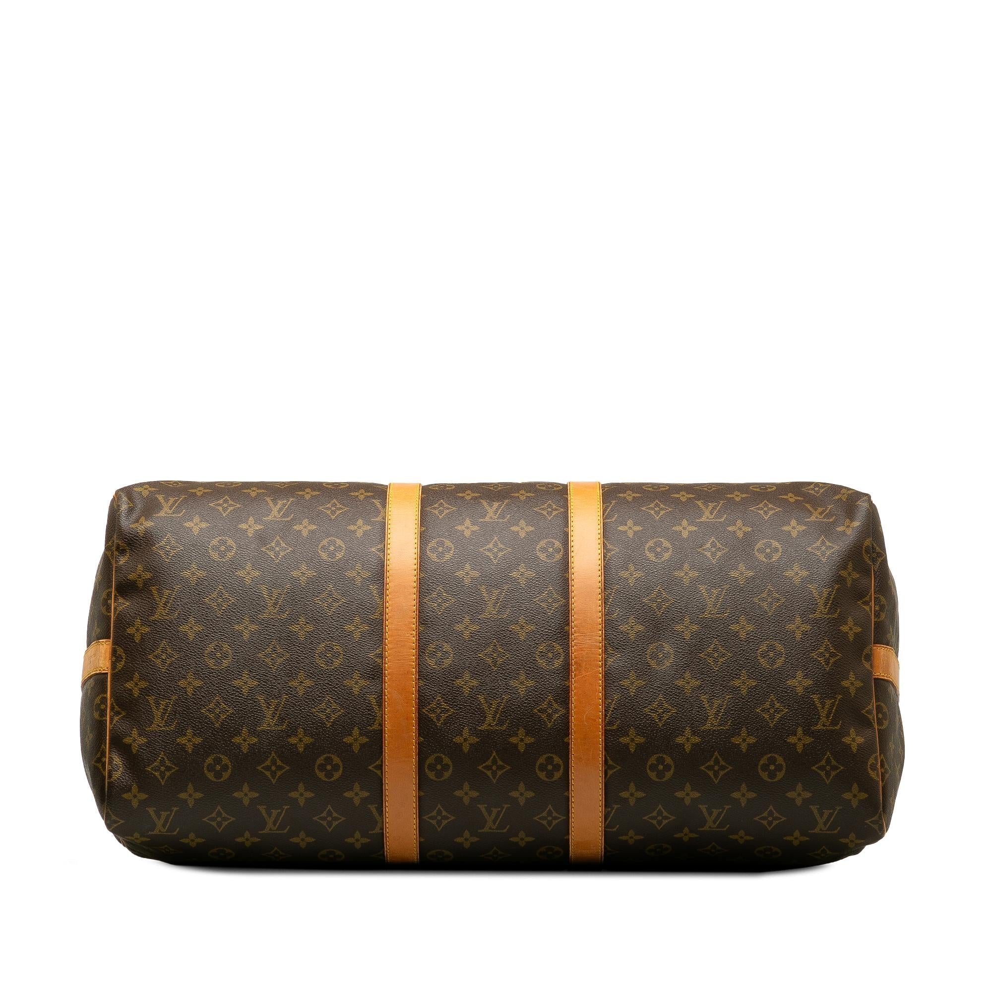 Louis Vuitton Monogram Keepall Bandouliere 55 (SHG-DSlmLs)