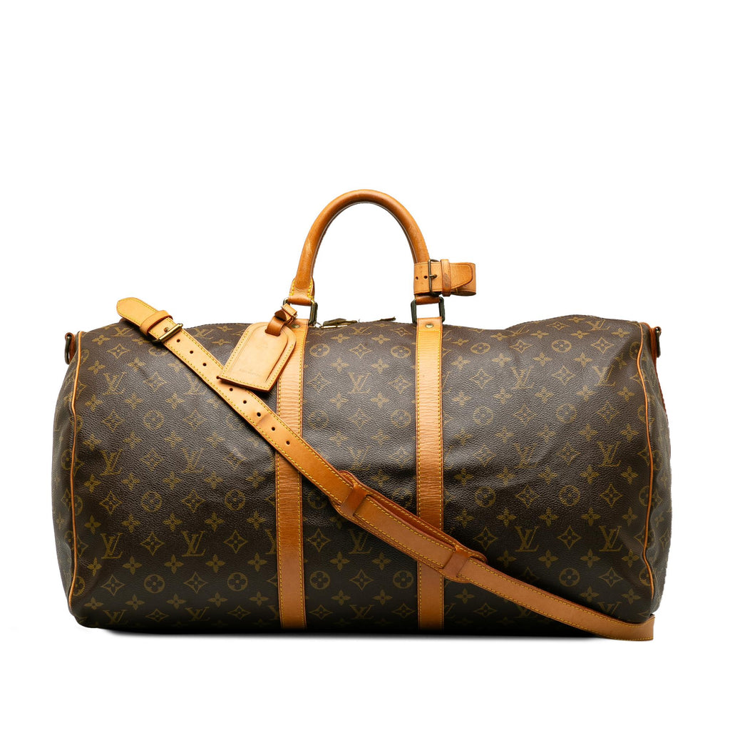 Louis Vuitton Monogram Keepall Bandouliere 55 (SHG-DSlmLs)
