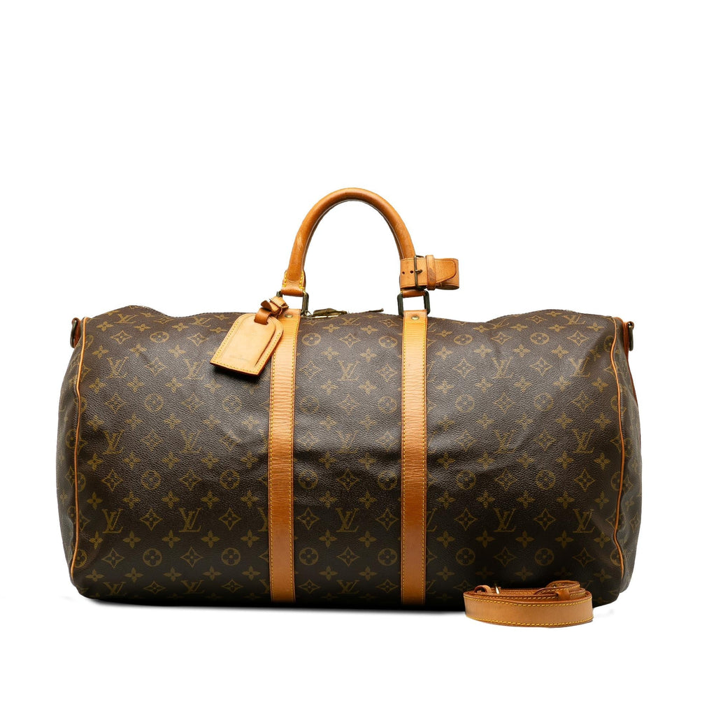 Louis Vuitton Monogram Keepall Bandouliere 55 (SHG-DSlmLs)