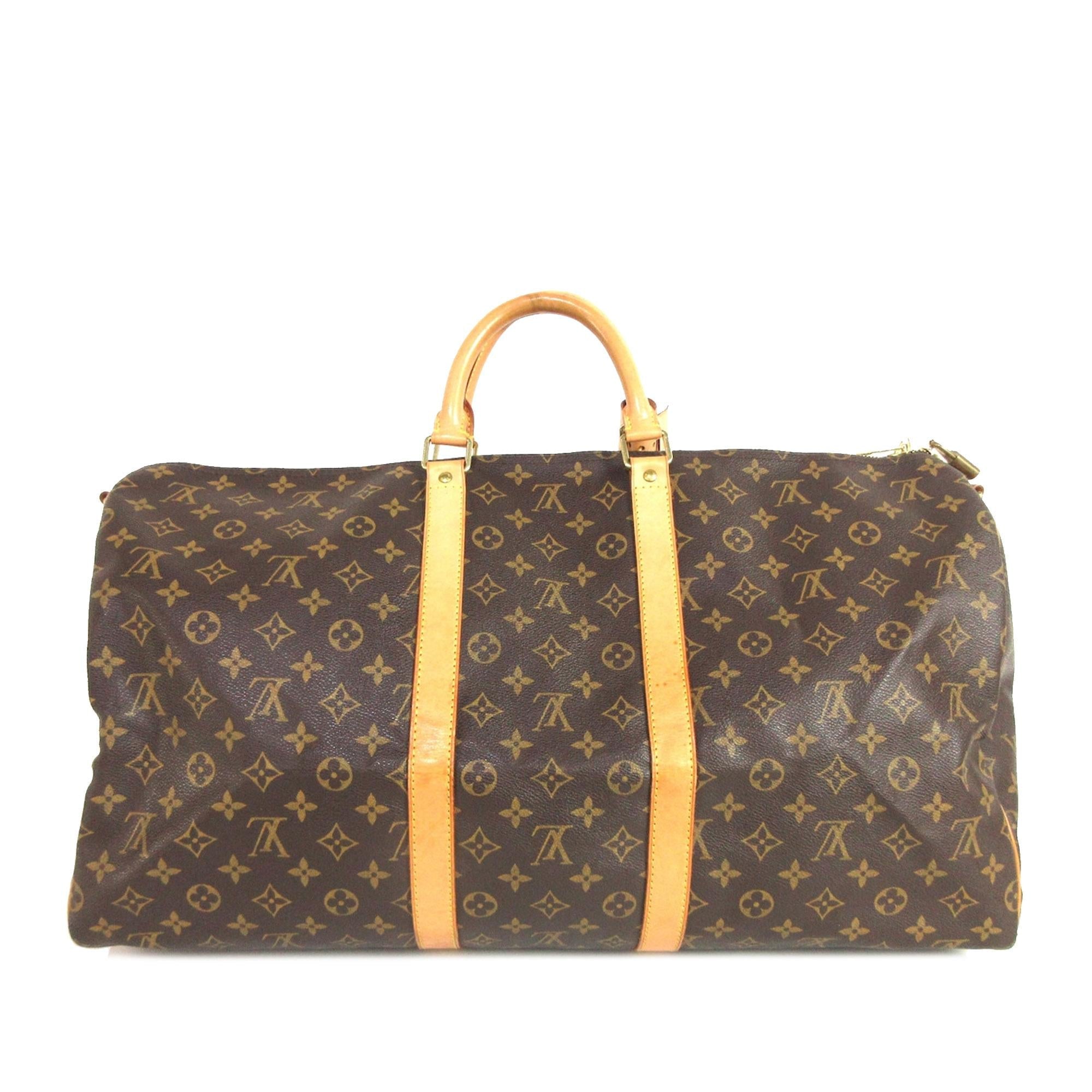 Louis Vuitton Monogram Keepall Bandouliere 55 (SHG-hTiAsJ)