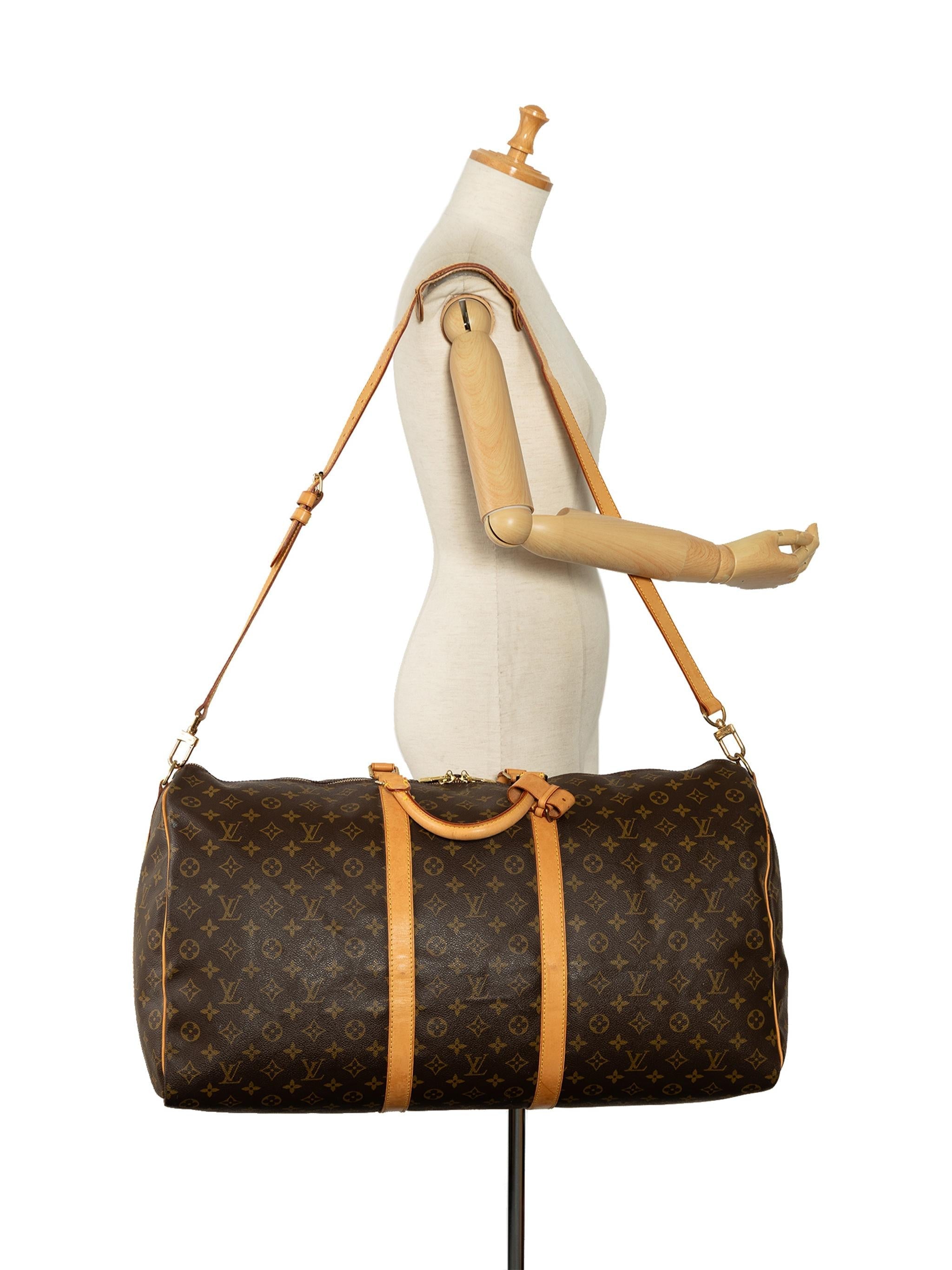Louis Vuitton Monogram Keepall Bandouliere 55 (SHG-1UR8D0)
