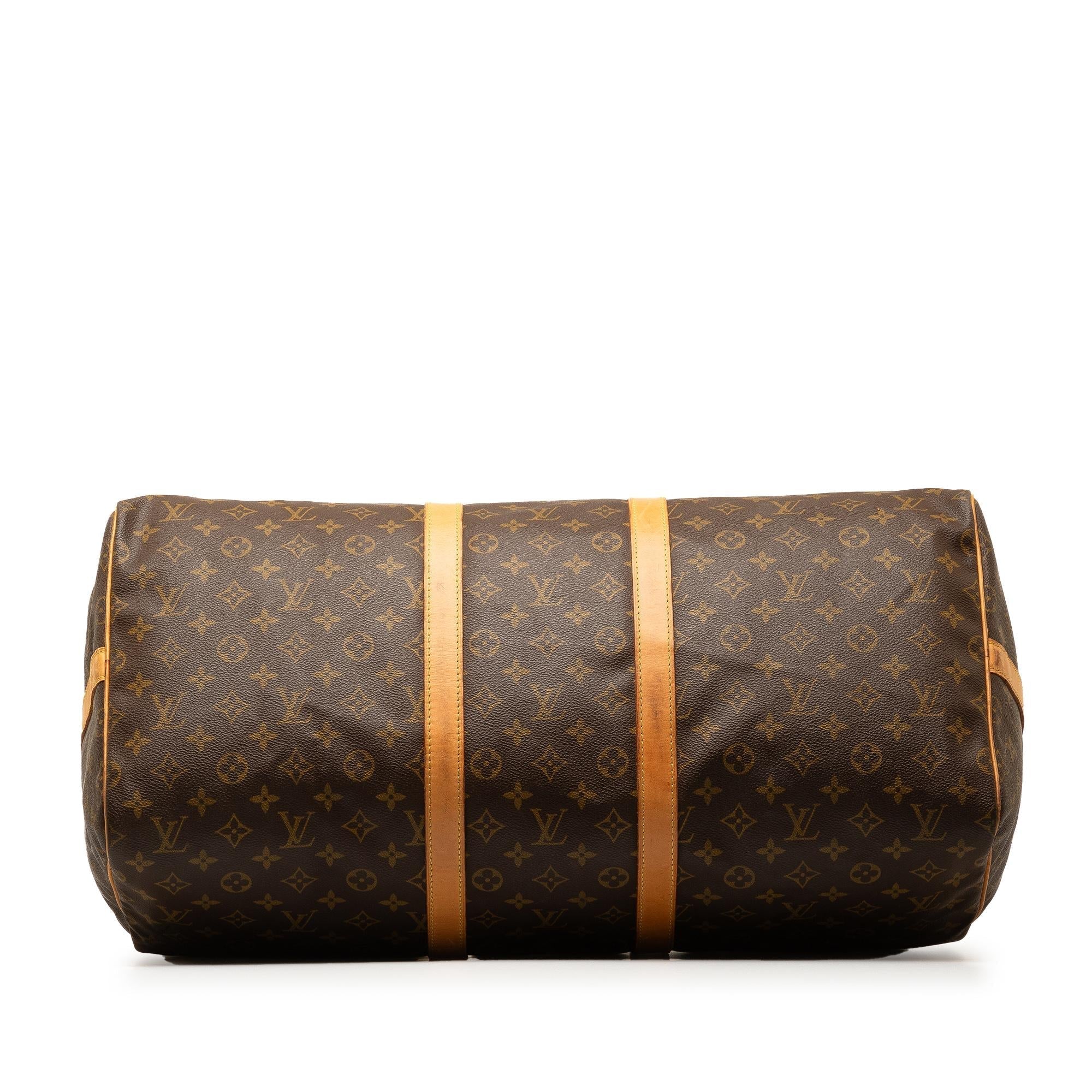Louis Vuitton Monogram Keepall Bandouliere 55 (SHG-iT9064)